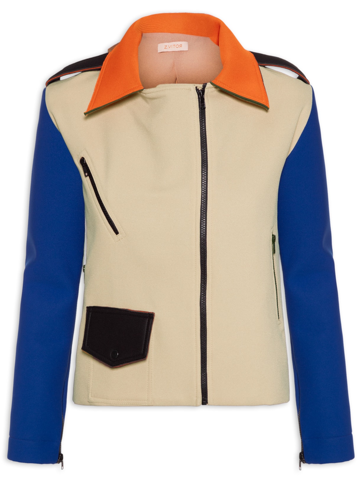 Jaqueta Feminina Crepe / Neoprene - Bege