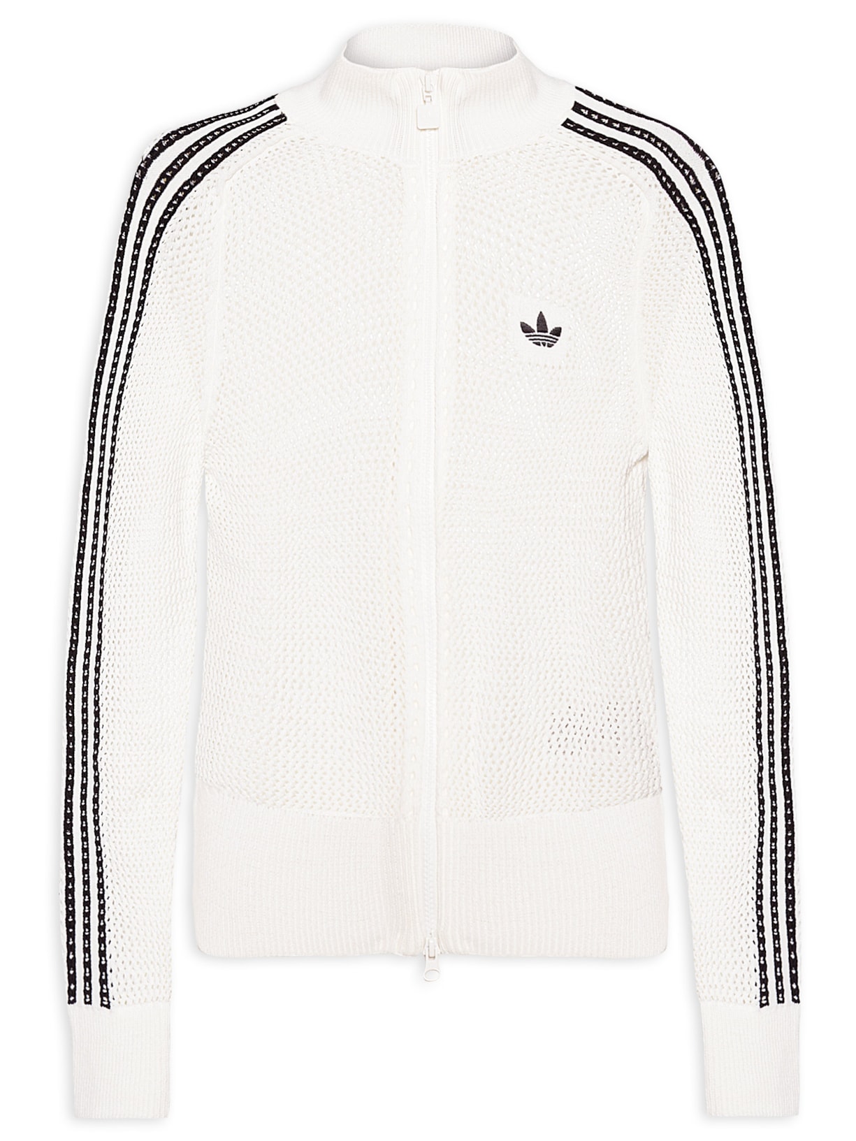Jaqueta Feminina Crochet Track Top Branco Adidas Originals