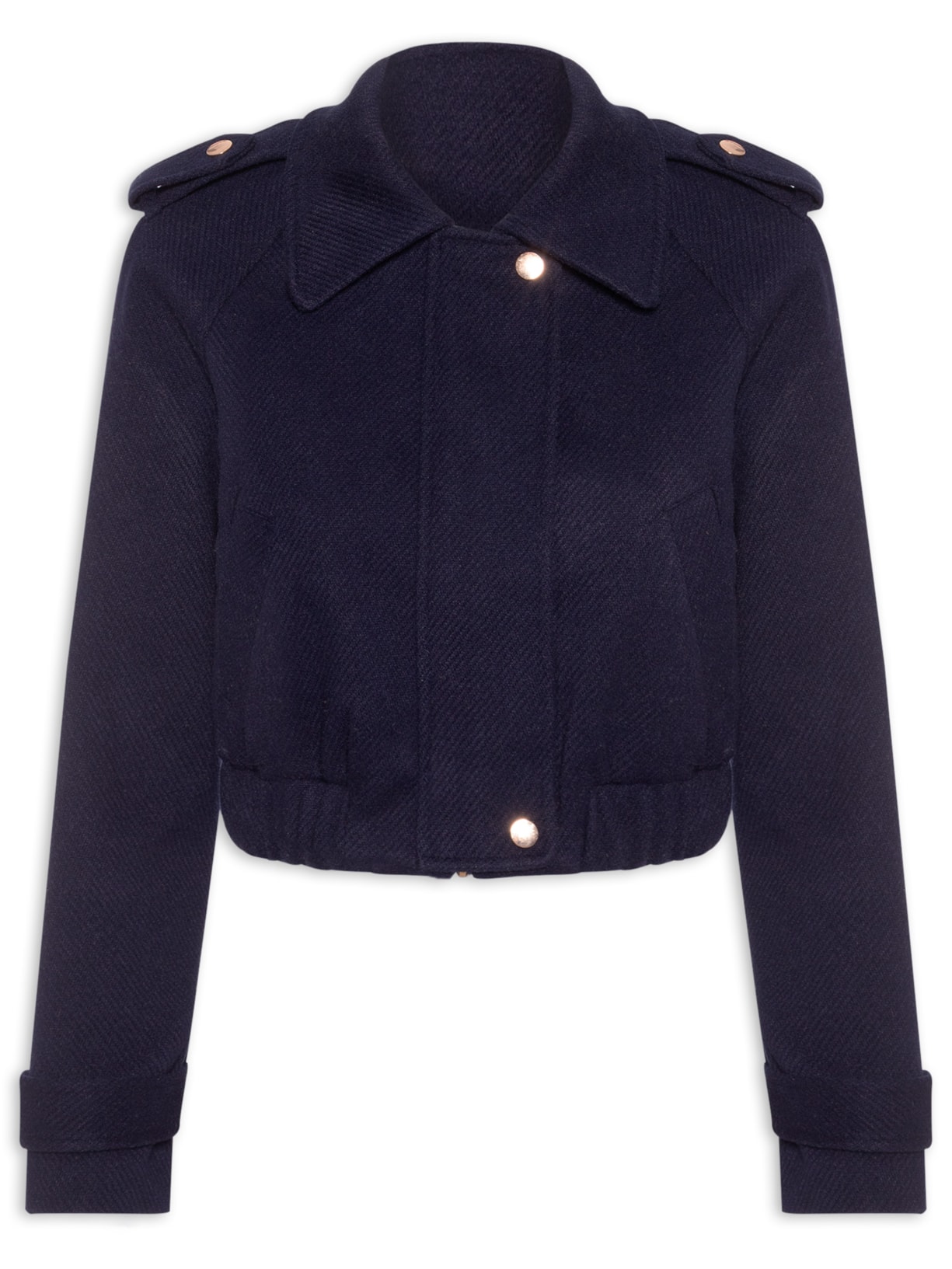 Jaqueta Feminina Cropped - Azul