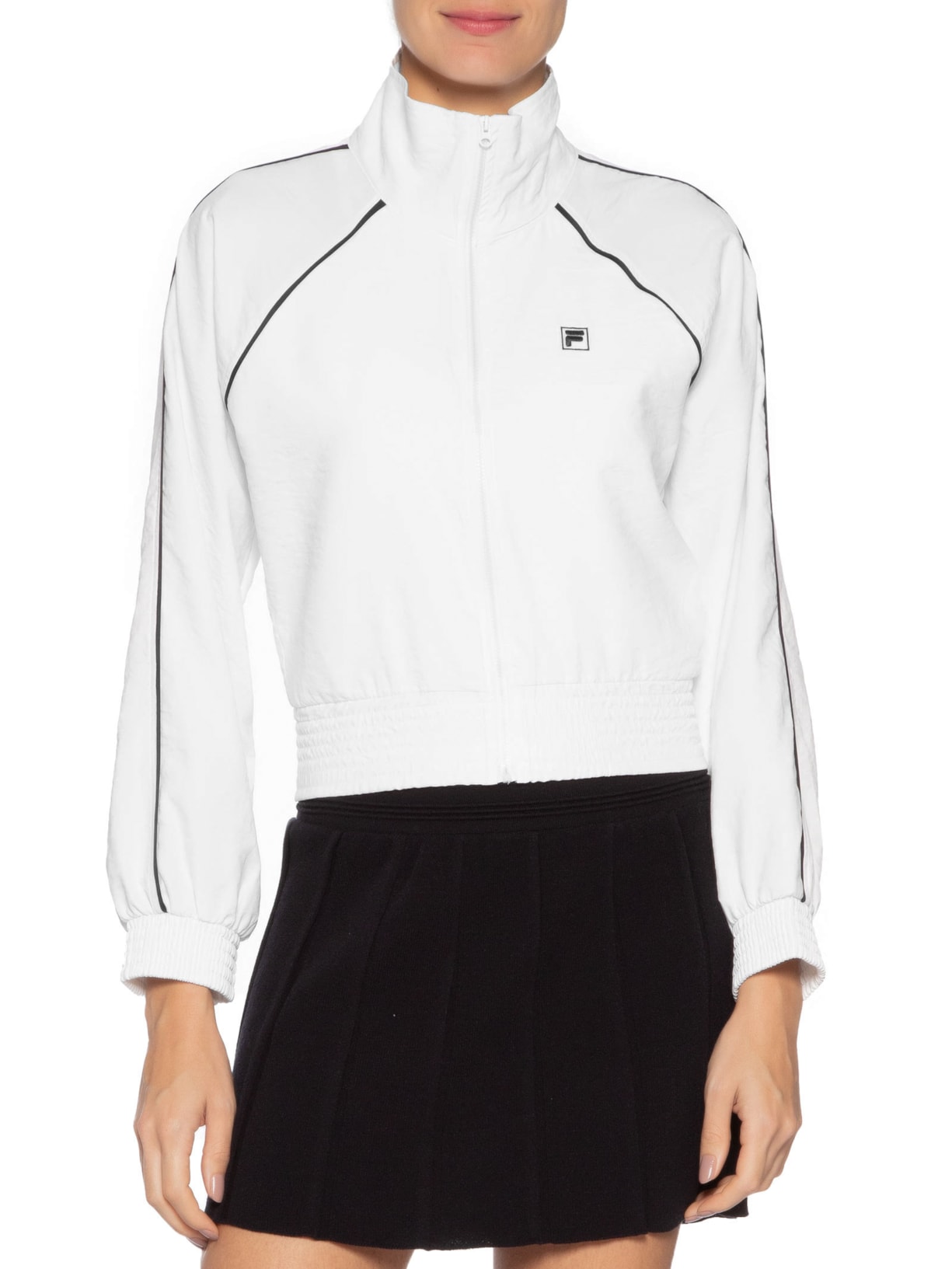 Jaqueta Feminina Cropped F-Box Branco Fila