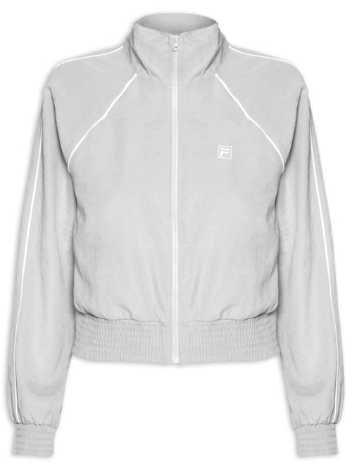 Jaqueta Feminina Cropped F-Box - Cinza