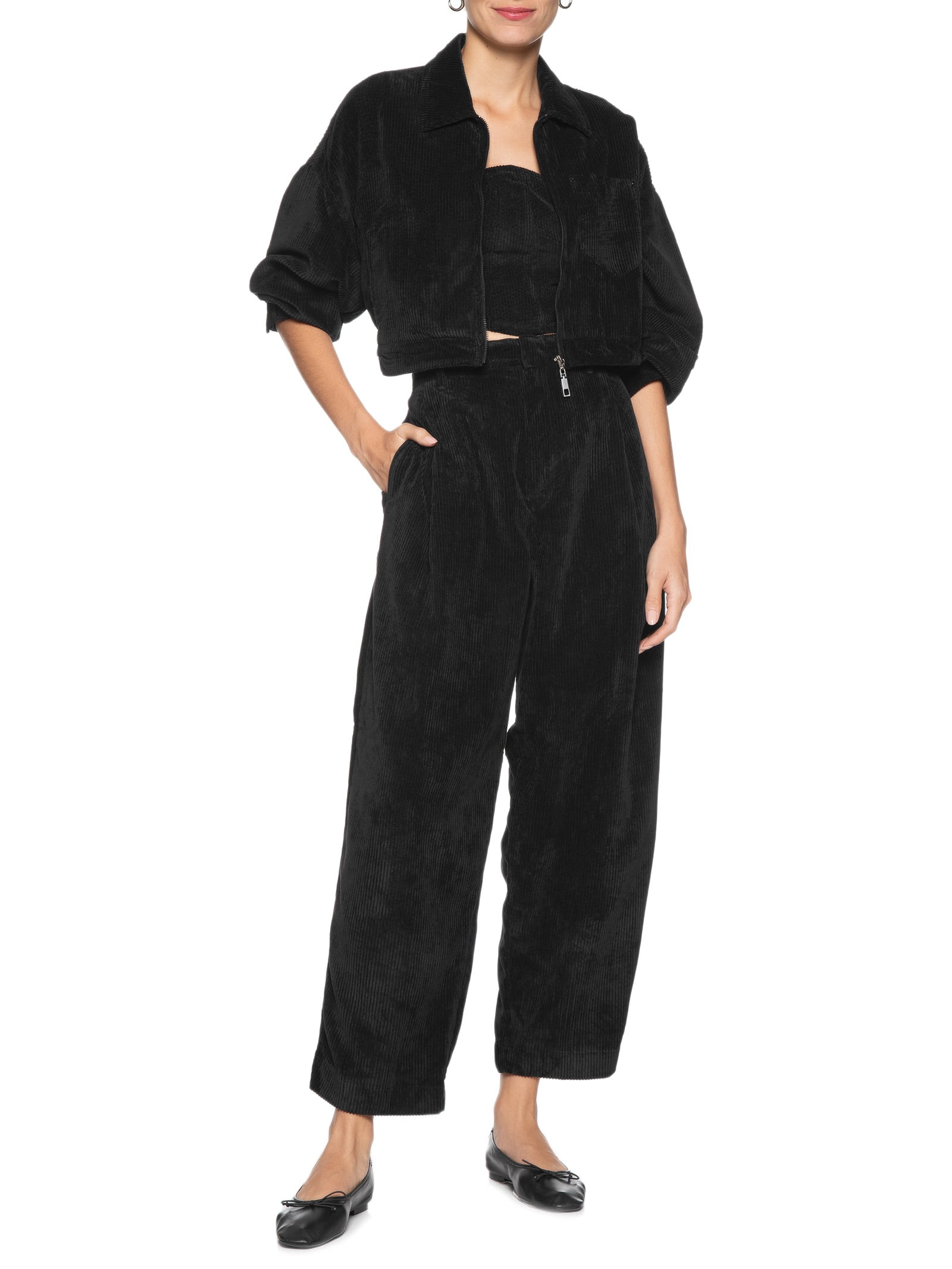 kooo　黒　36 COLETE CRUZADO COM BOTÃO ZW COLLECTION - Preto | ZARA Brasil