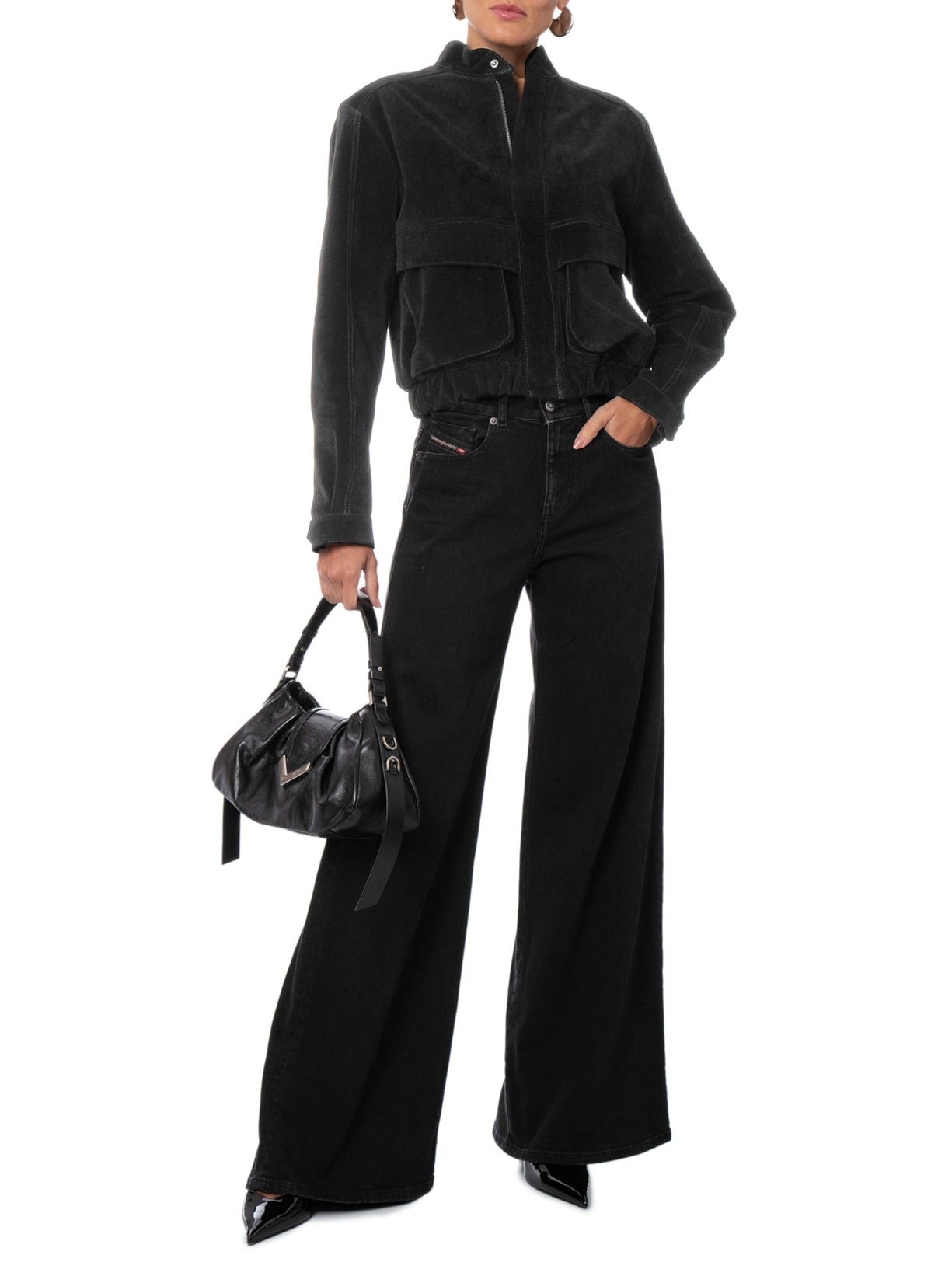 Jaqueta Feminina Cropped Willow Preto Studio Kalline