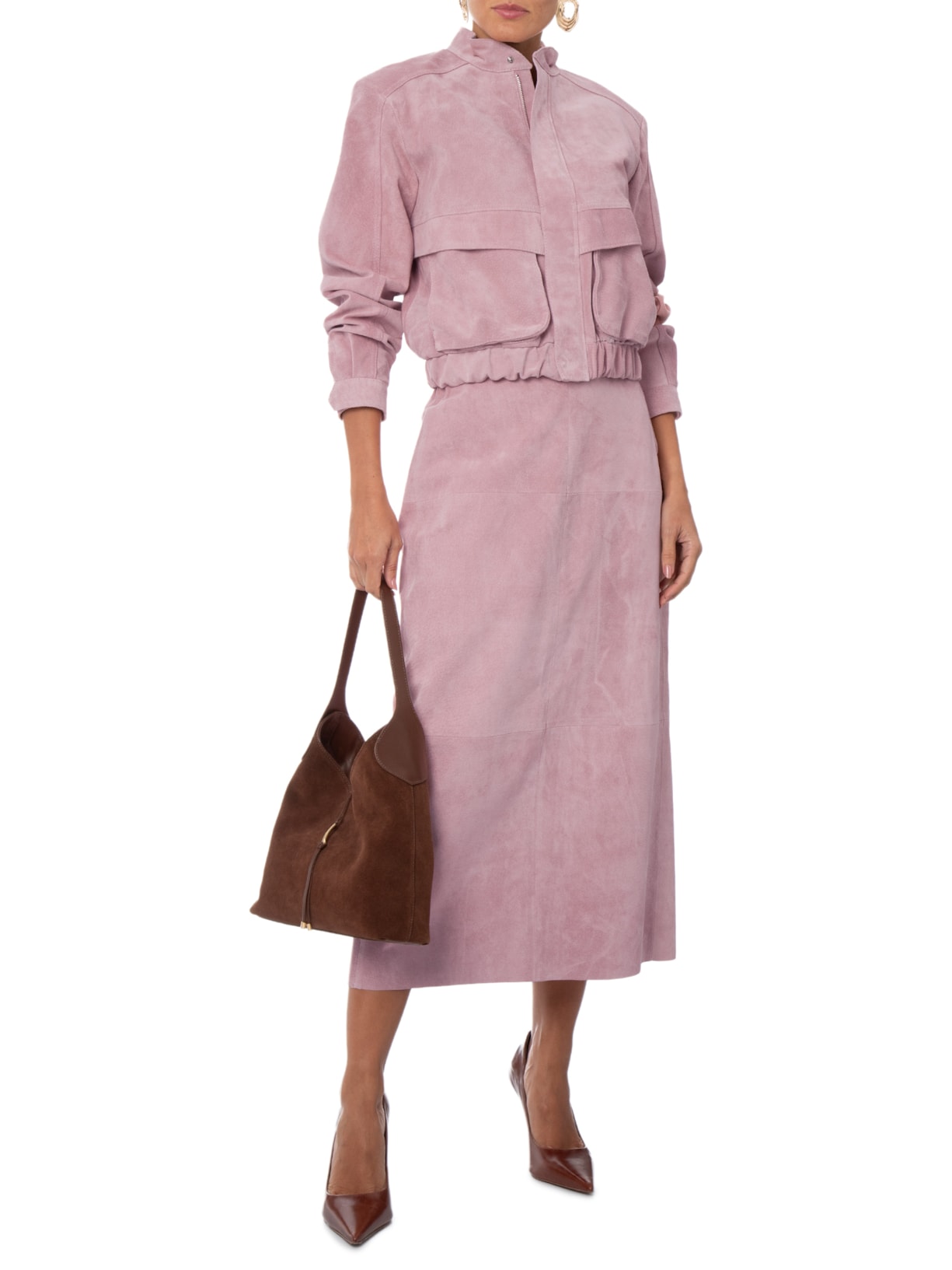 Jaqueta Feminina Cropped Willow Rosa Studio Kalline