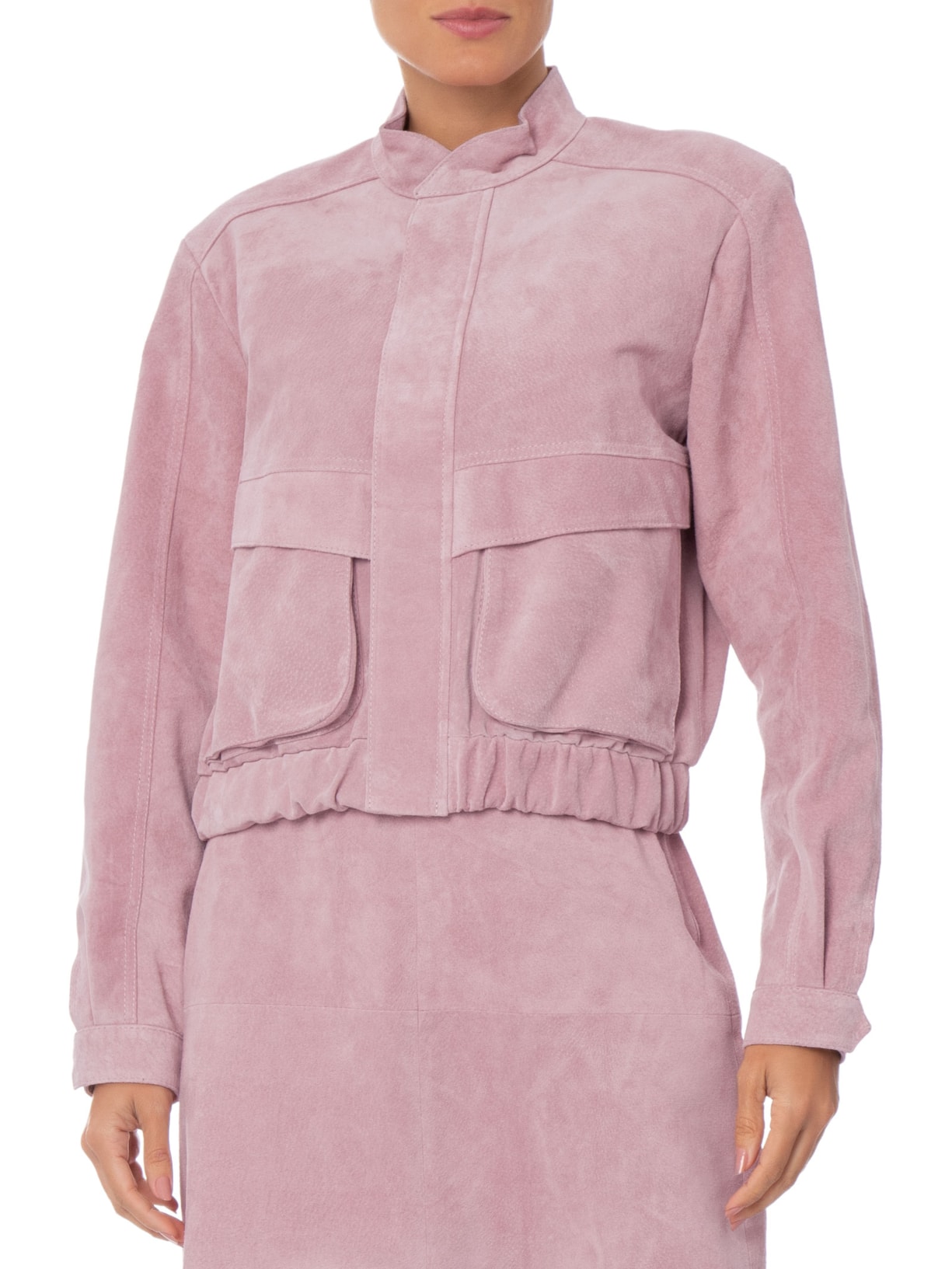 Jaqueta Feminina Cropped Willow Rosa Studio Kalline