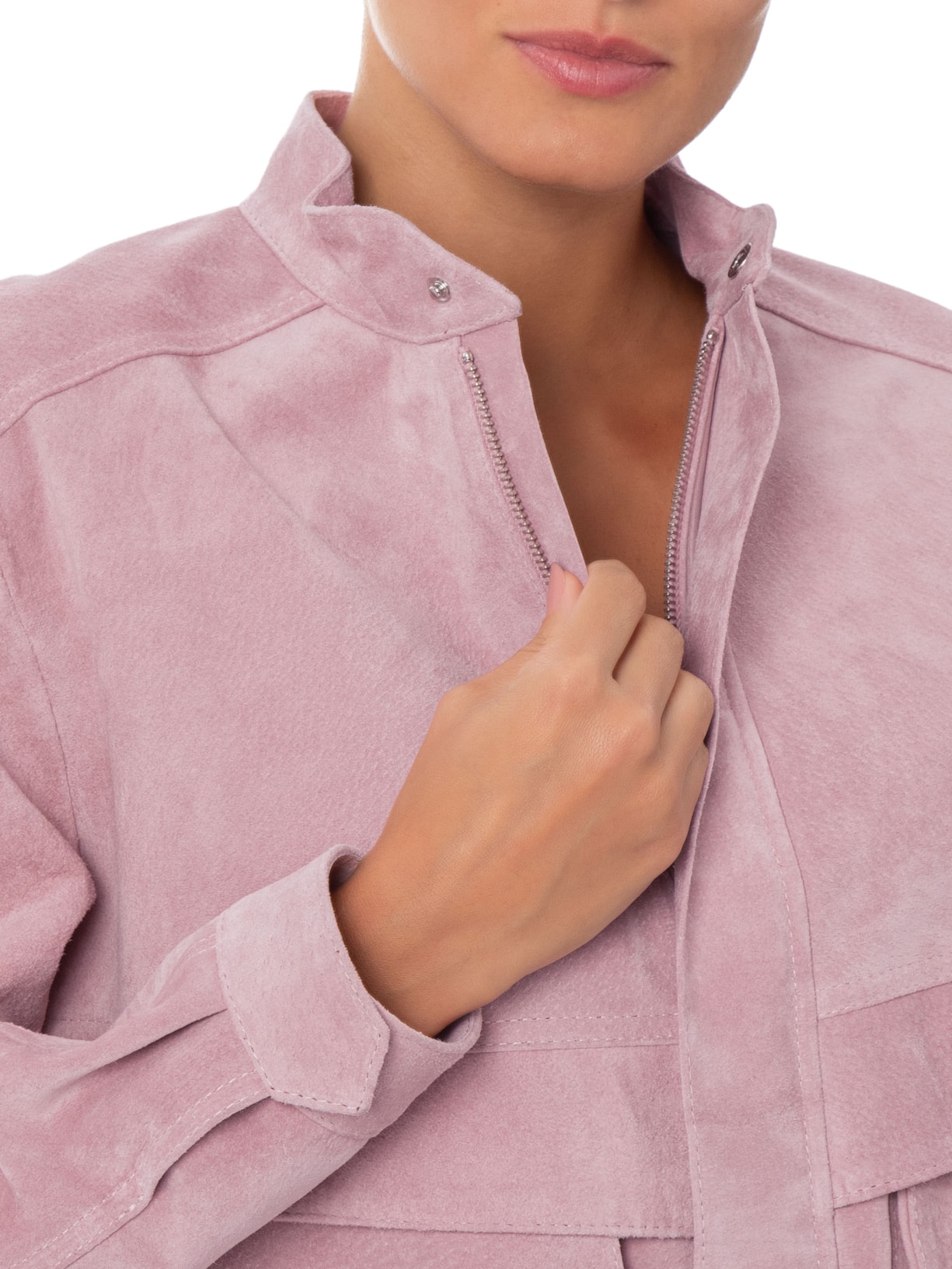 Jaqueta Feminina Cropped Willow Rosa Studio Kalline