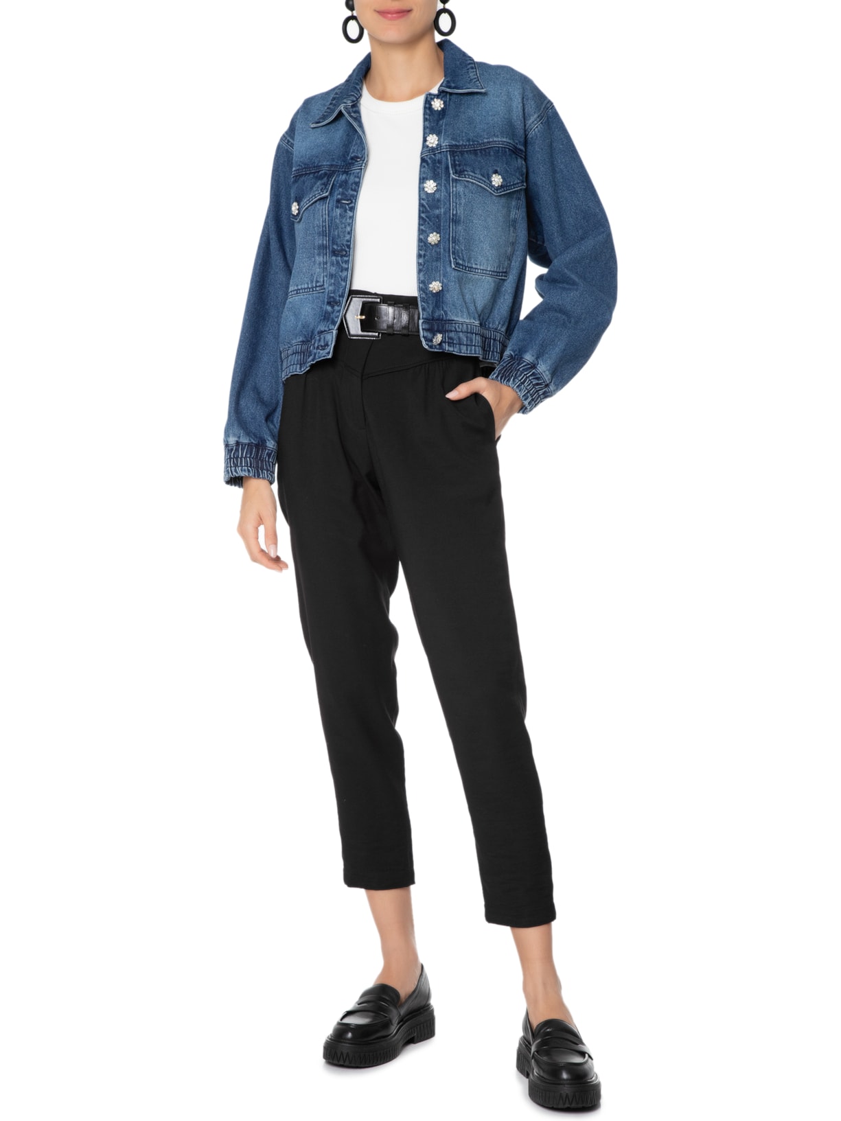 Jaqueta Feminina Daniela Azul Le Lis