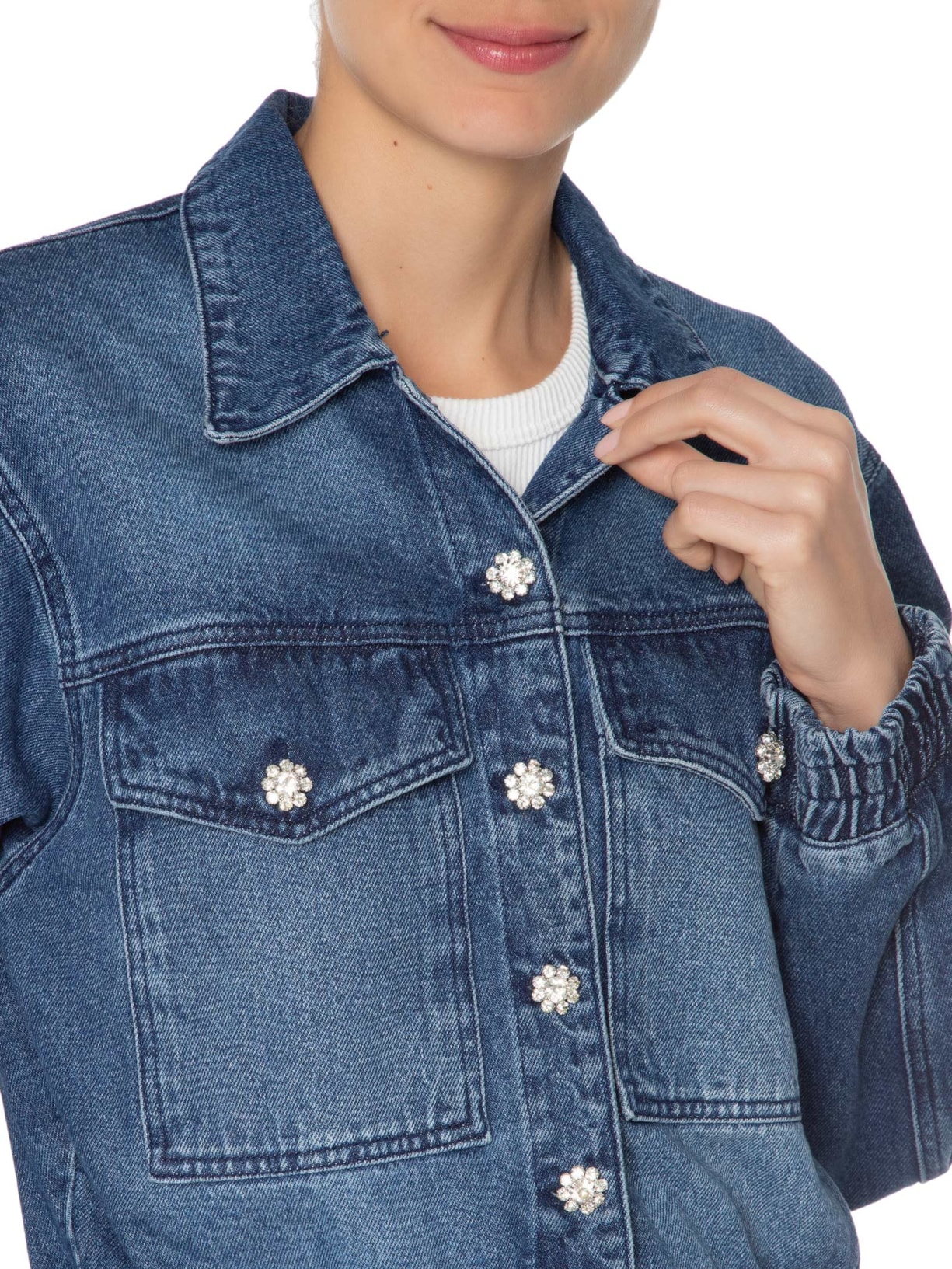 Jaqueta Feminina Daniela Azul Le Lis