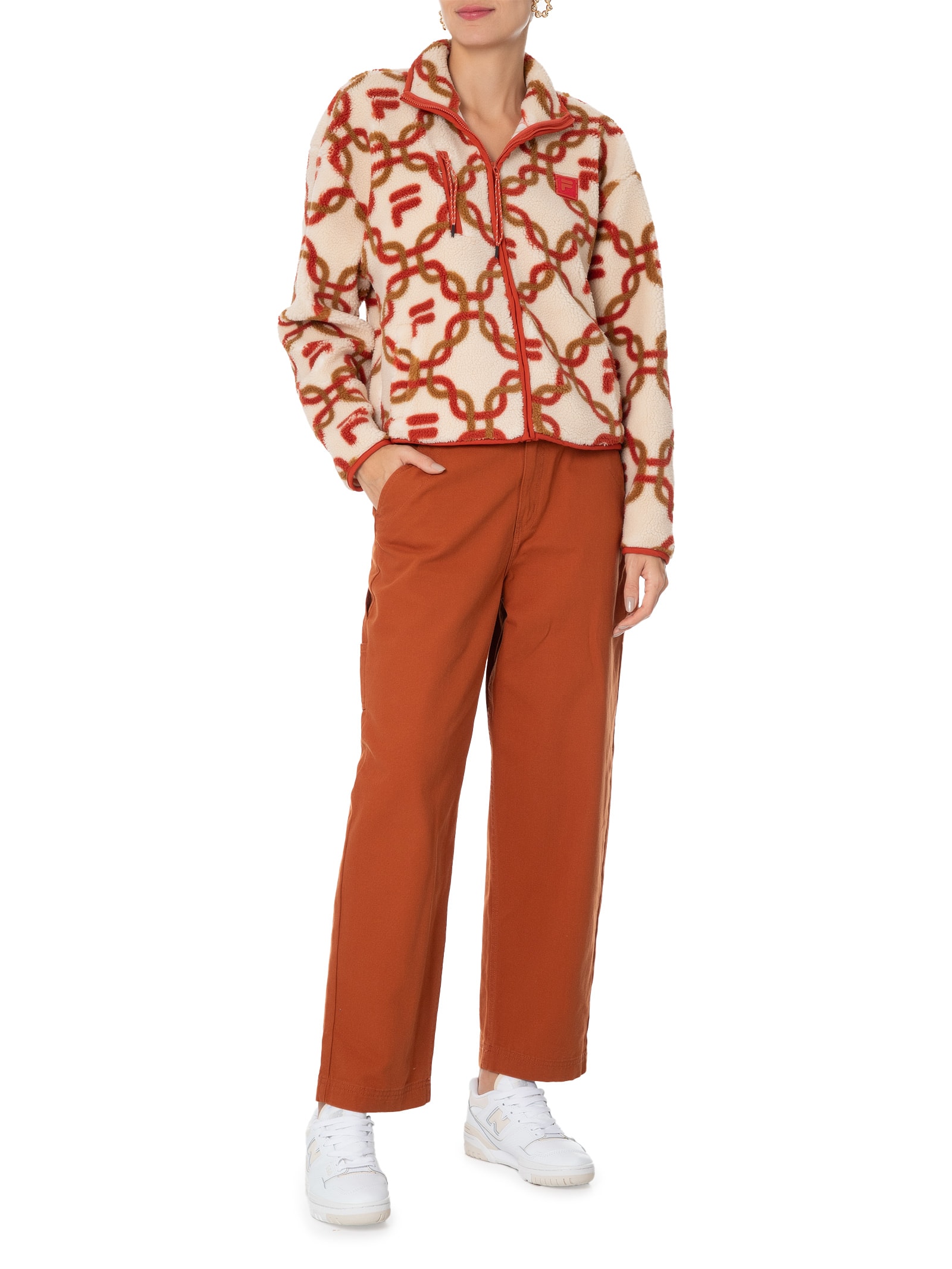 Jaqueta Feminina Dawn Pergaminho Tijolo - Fila - Vermelho