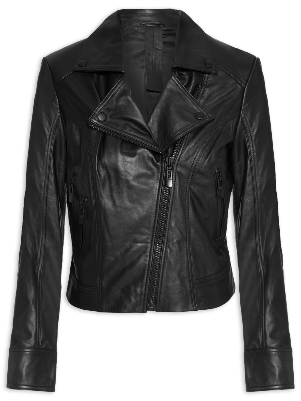 Jaqueta Feminina De Couro Perfect Basic - Preto