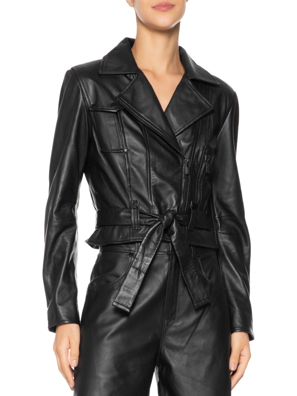 Animale Jaqueta Feminina De Couro Perfecto Preto