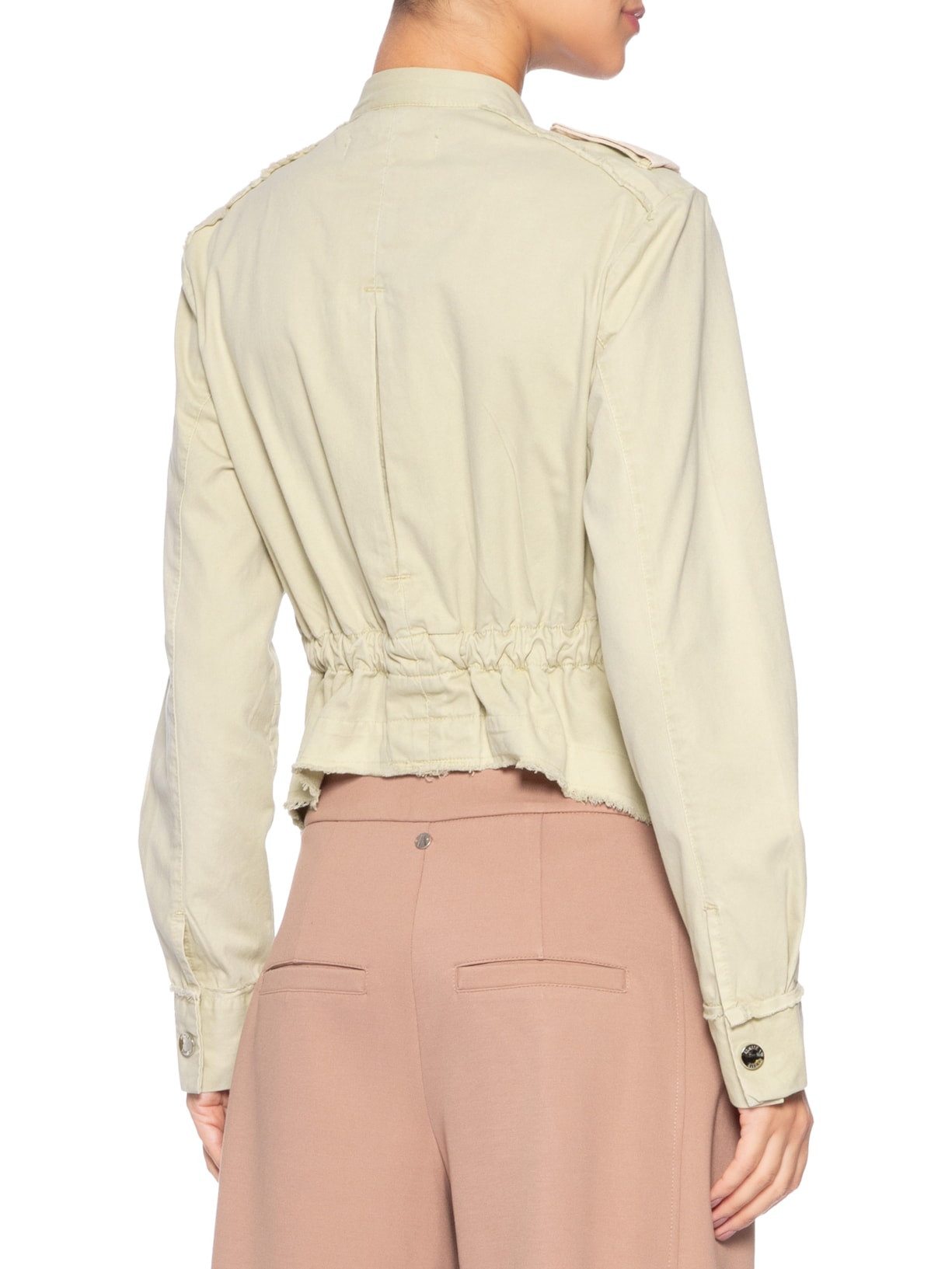 Jaqueta Feminina De Sarja Bege Animale