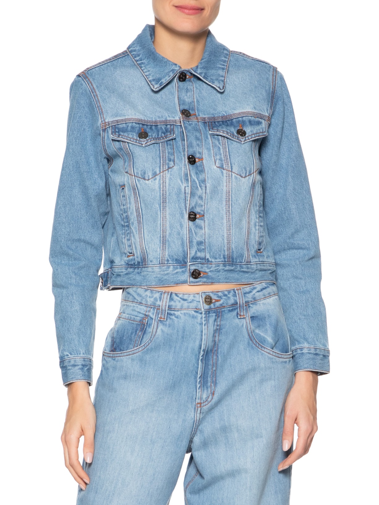Jaqueta Feminina Denim Bel Azul Niini