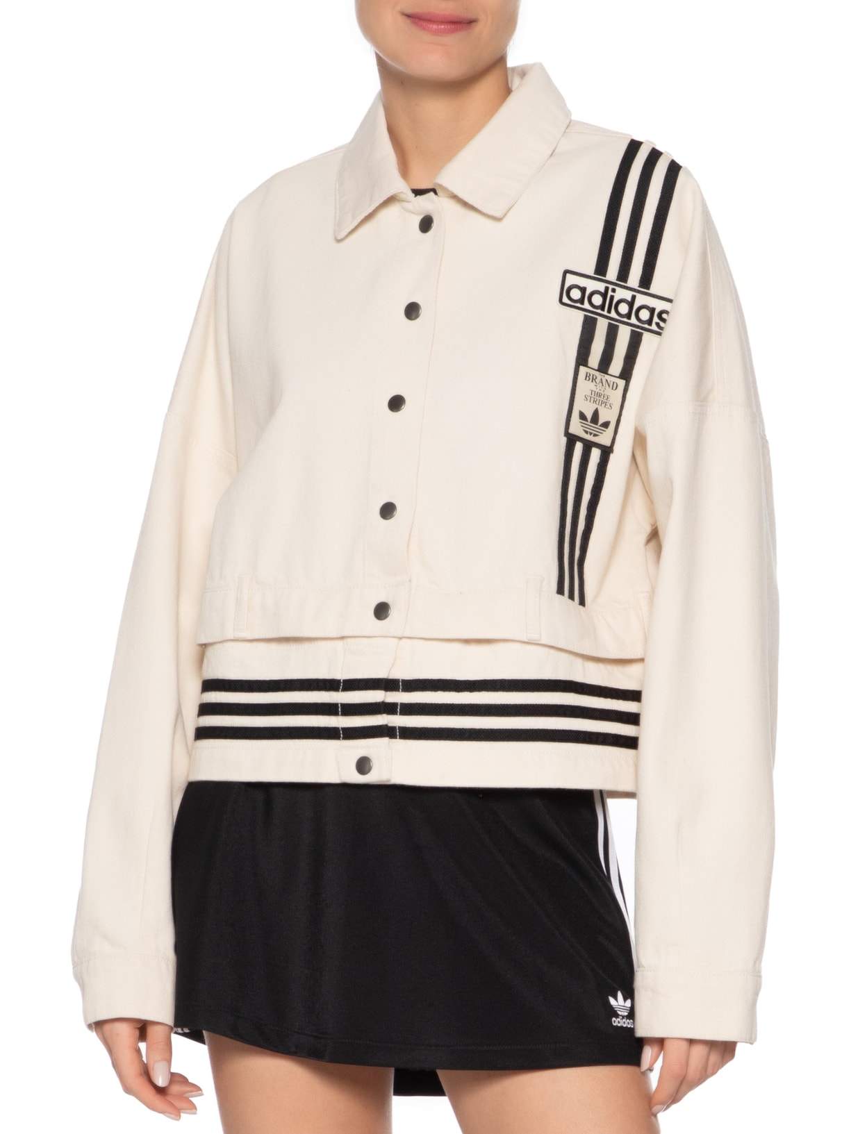 Jaqueta Feminina Denim Track Top Bege Adidas Originals