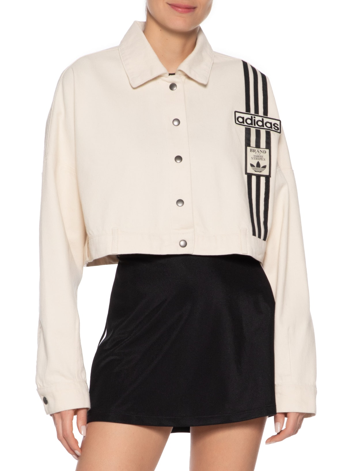 Jaqueta Feminina Denim Track Top Bege Adidas Originals