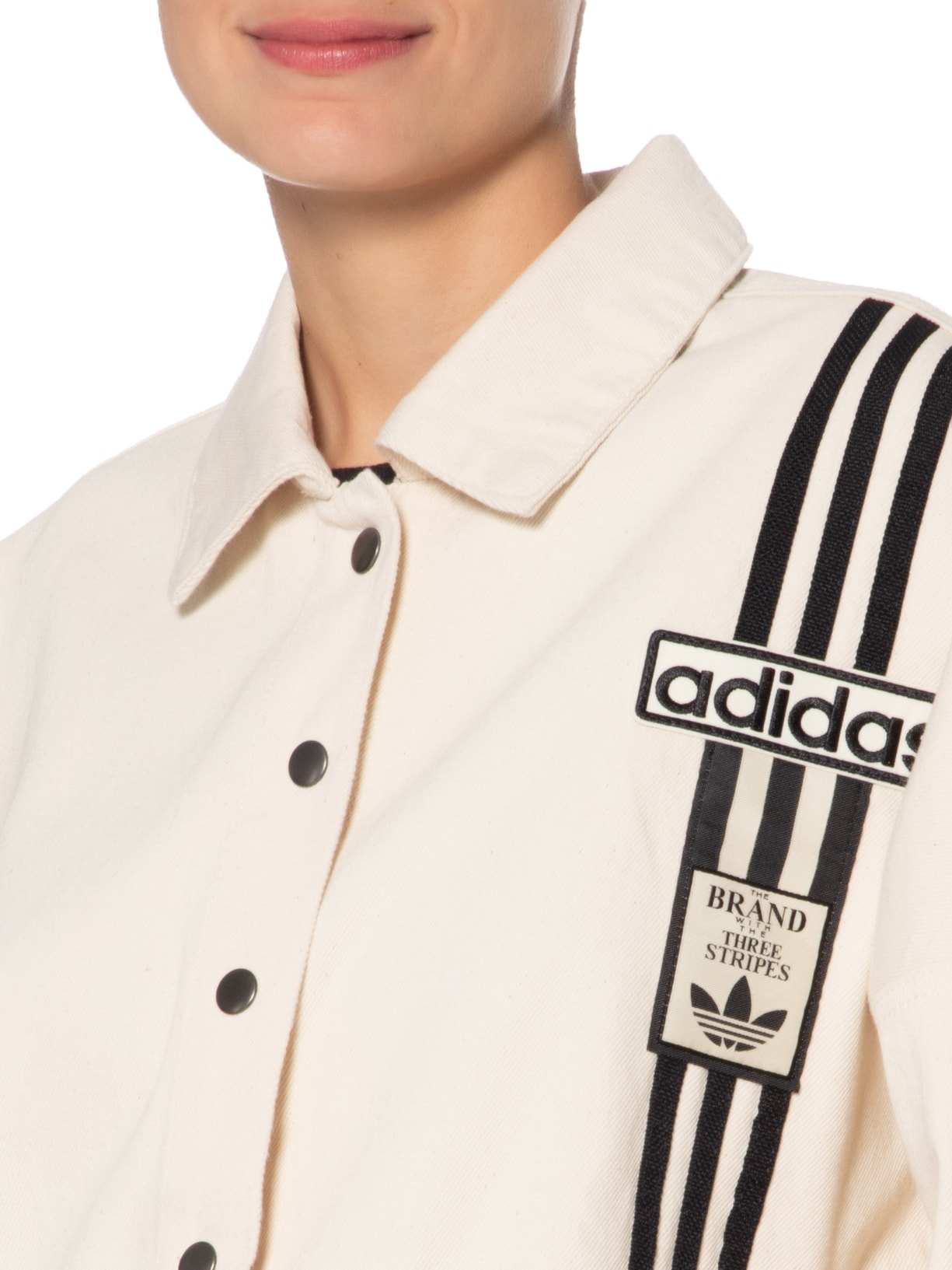Jaqueta Feminina Denim Track Top Bege Adidas Originals