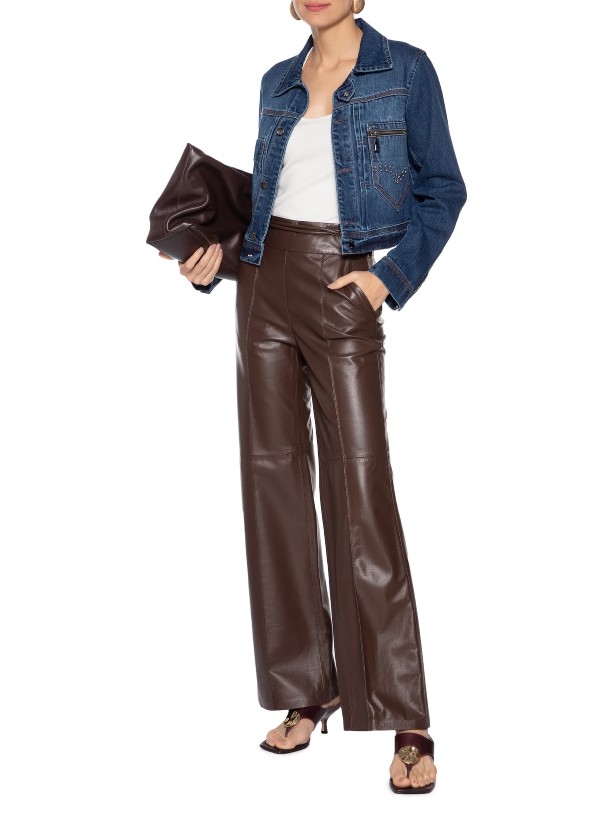 Jaqueta Feminina Denim Zíper Azul Animale