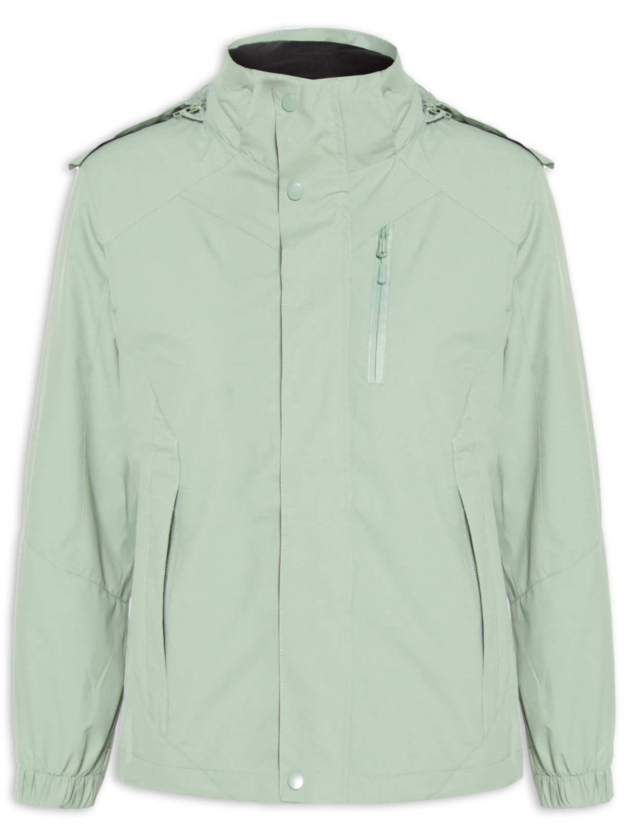 Jaqueta Feminina Dois Em Um Capuz Removível - Verde