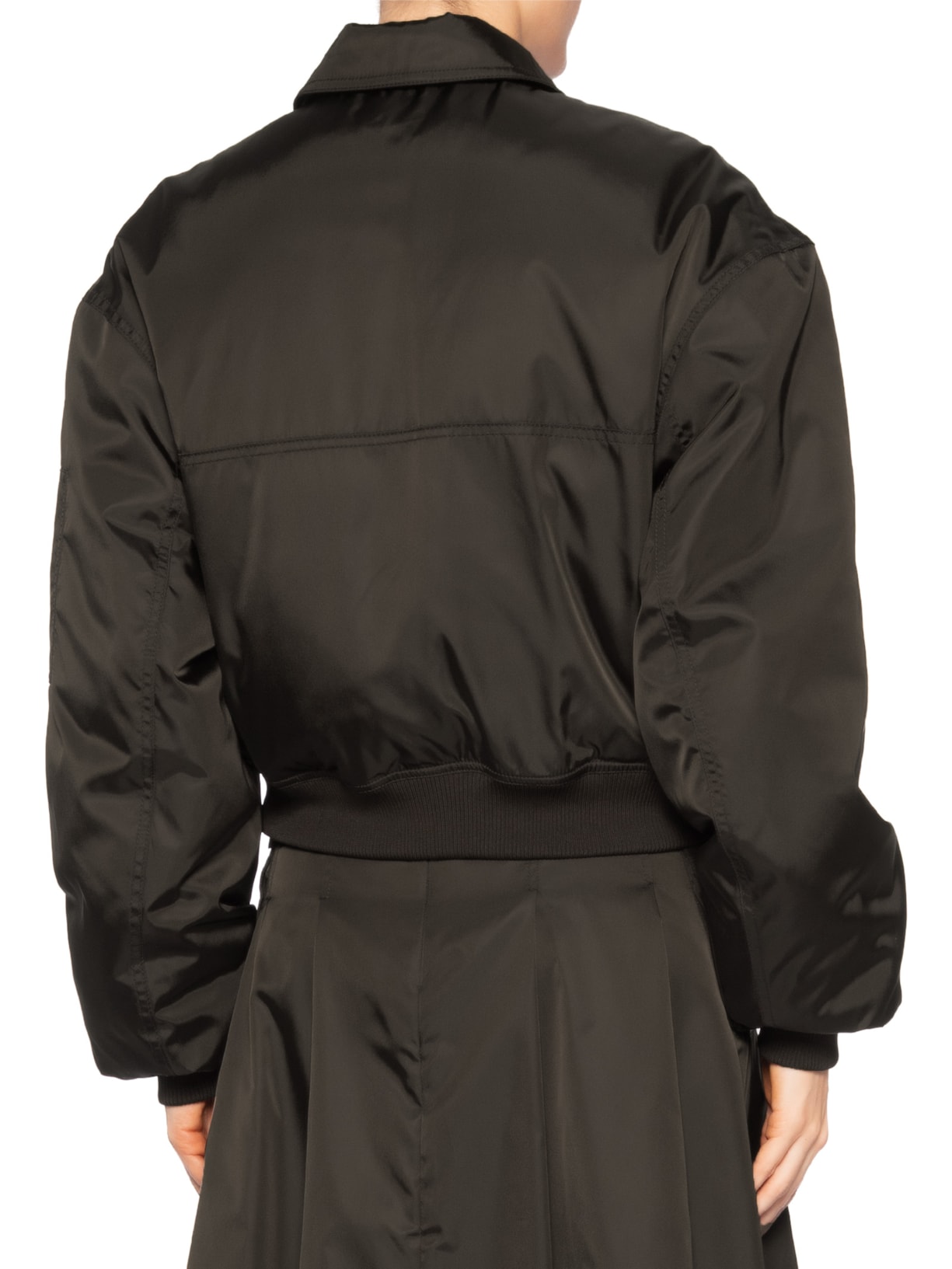 Jaqueta Feminina Duchesse Nylon Bomber – Marrom Ganni
