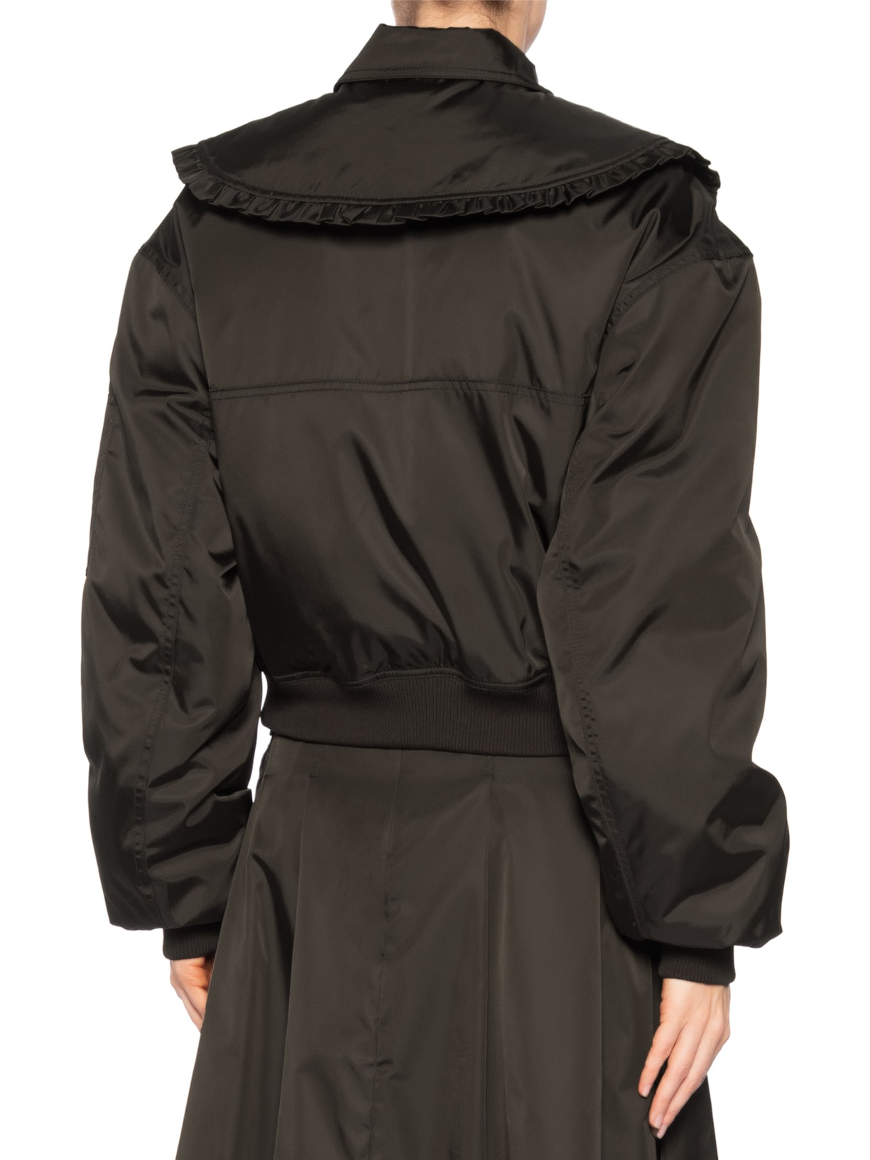 Jaqueta Feminina Duchesse Nylon Bomber – Marrom Ganni