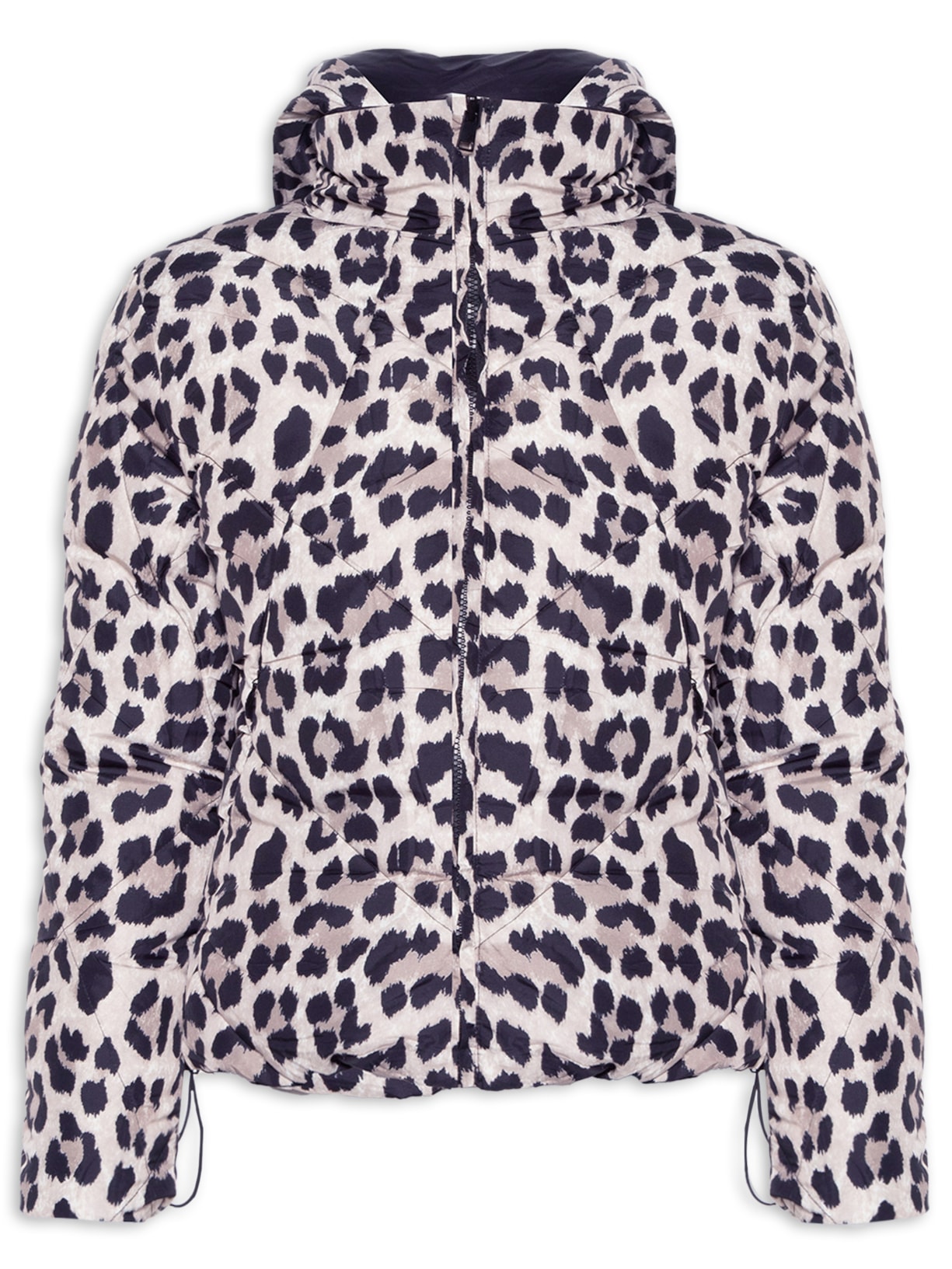 Jaqueta Feminina Dupla Face Com Capuz Removível - Marrom