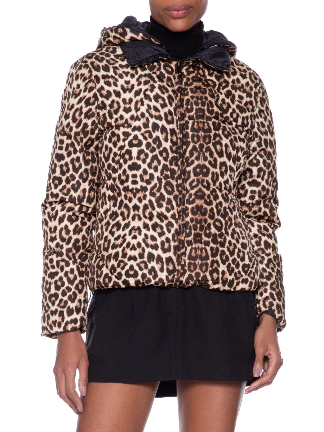 Jaqueta Feminina Dupla Face Com Capuz Removível Marrom Market 33