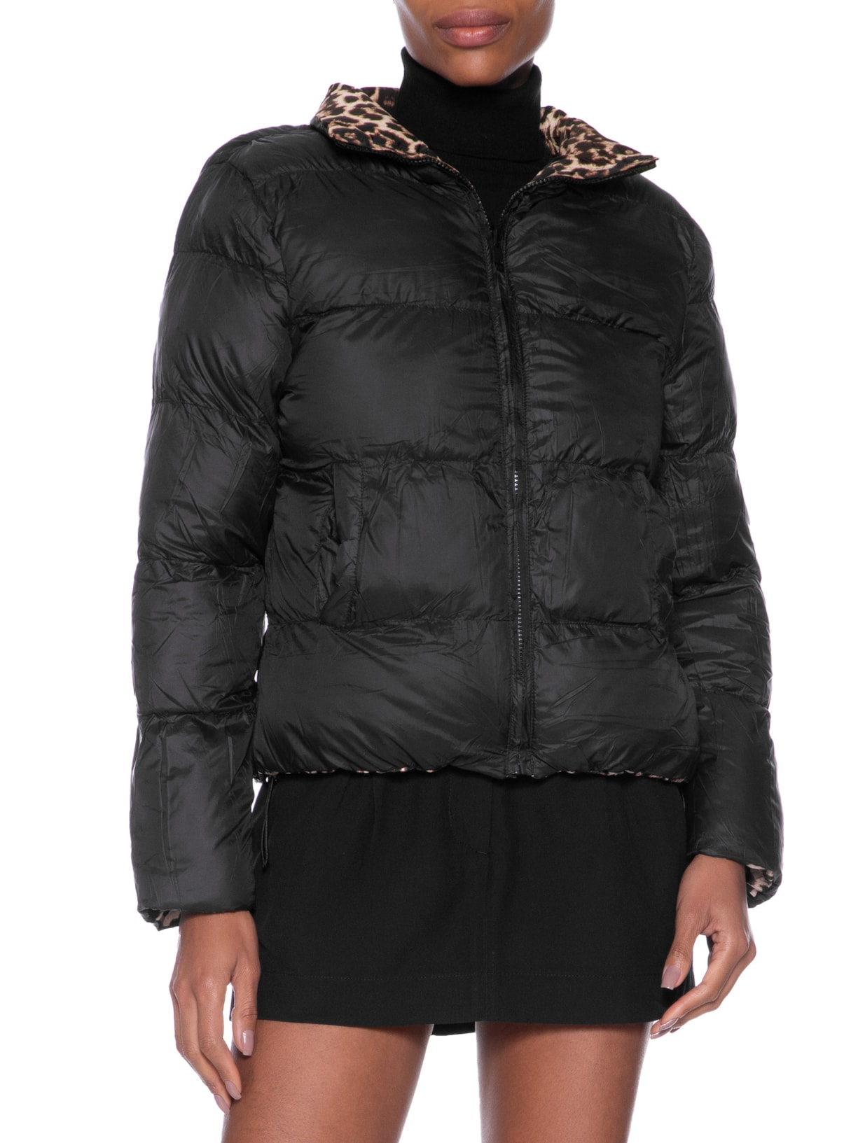 Jaqueta Feminina Dupla Face Com Capuz Removível Marrom Market 33