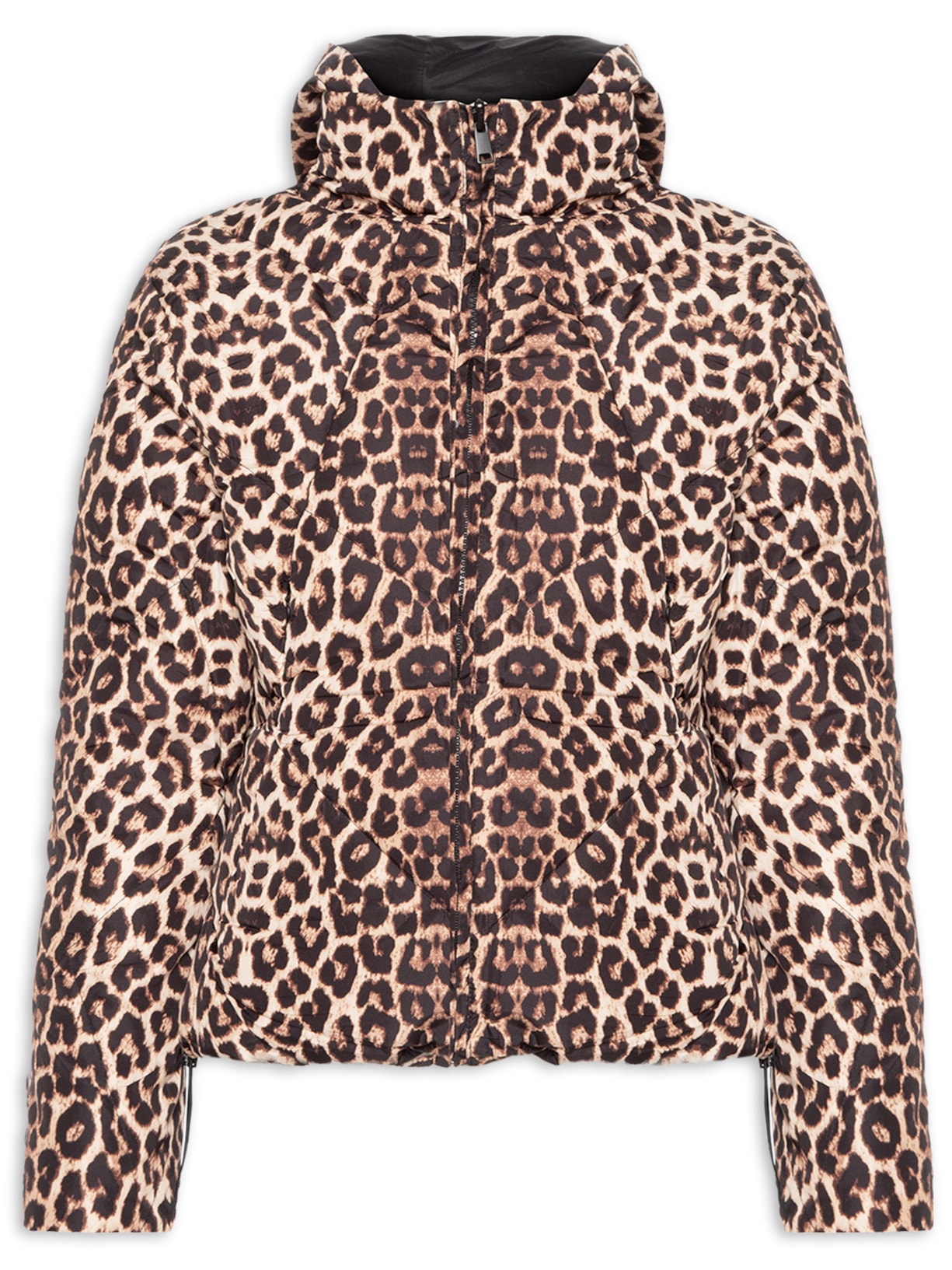 Jaqueta Feminina Dupla Face Com Capuz Removível - Marrom