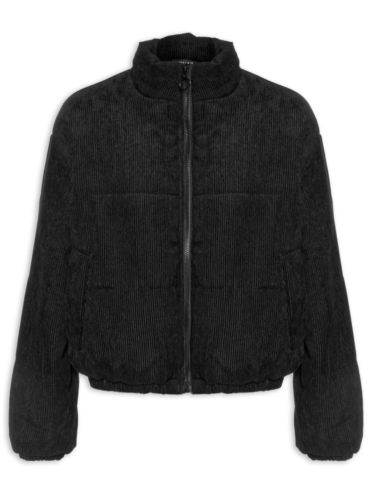 Jaqueta Feminina Em Veludo Cotelê - Preto