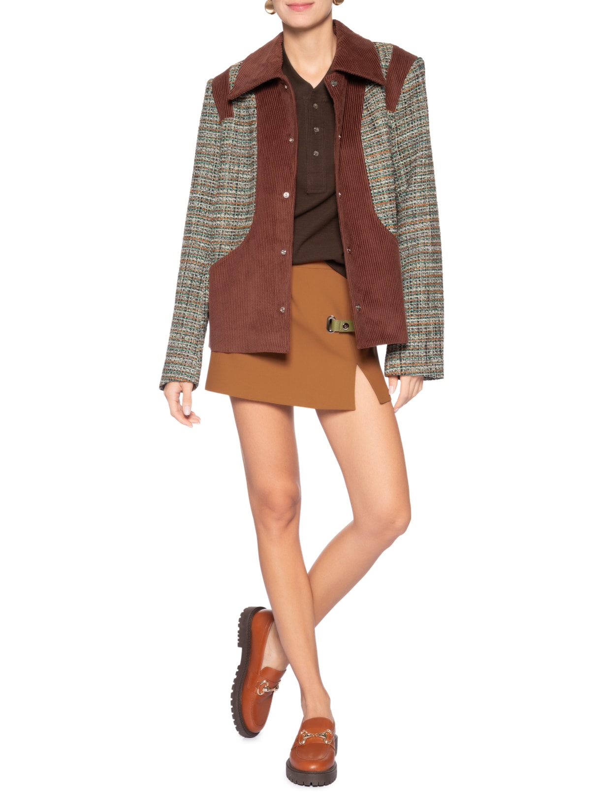 Jaqueta Feminina Enredo Tweed – Verde Misci