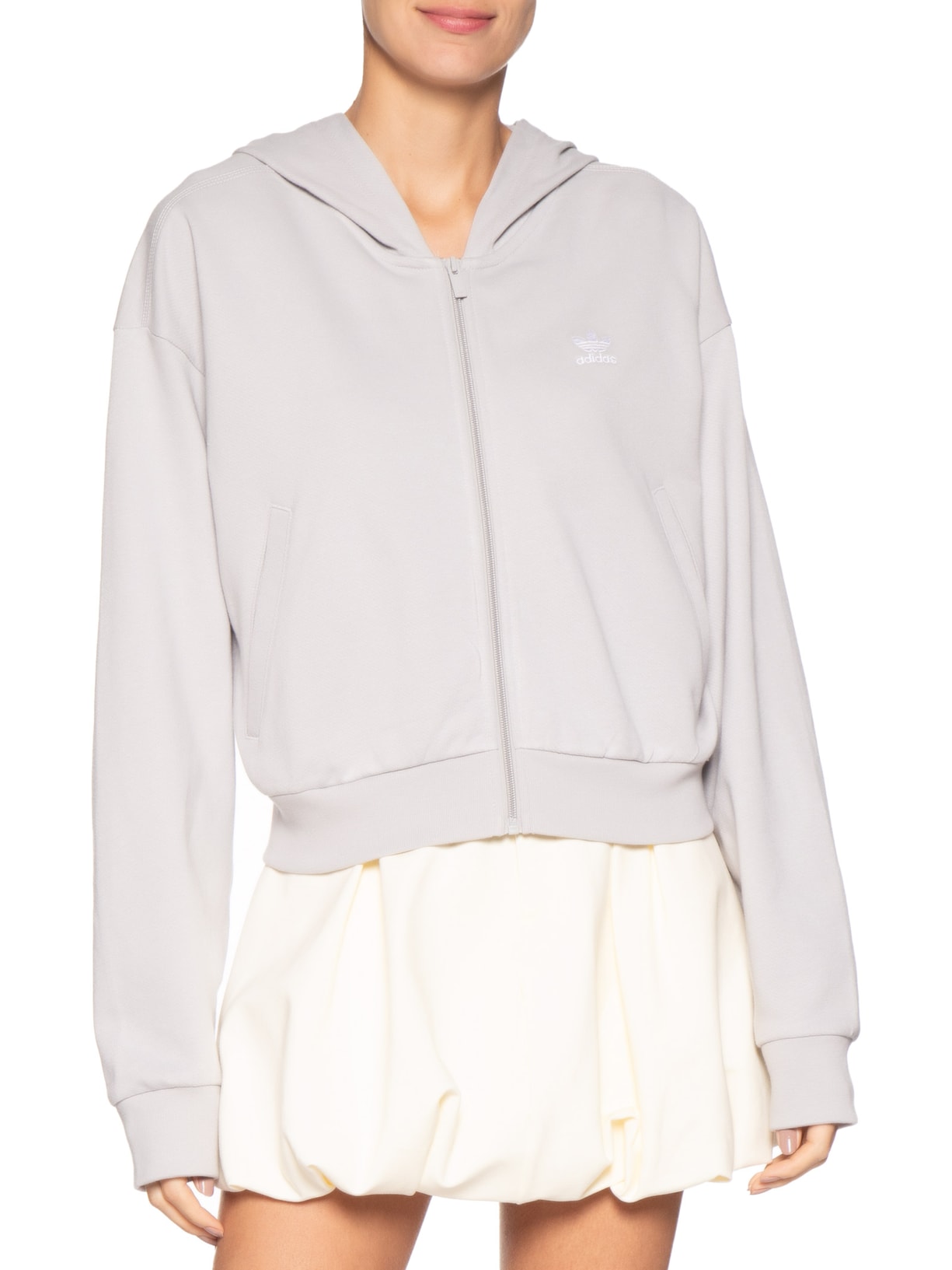 Jaqueta Feminina Essential Ft Hd Cinza Adidas Originals