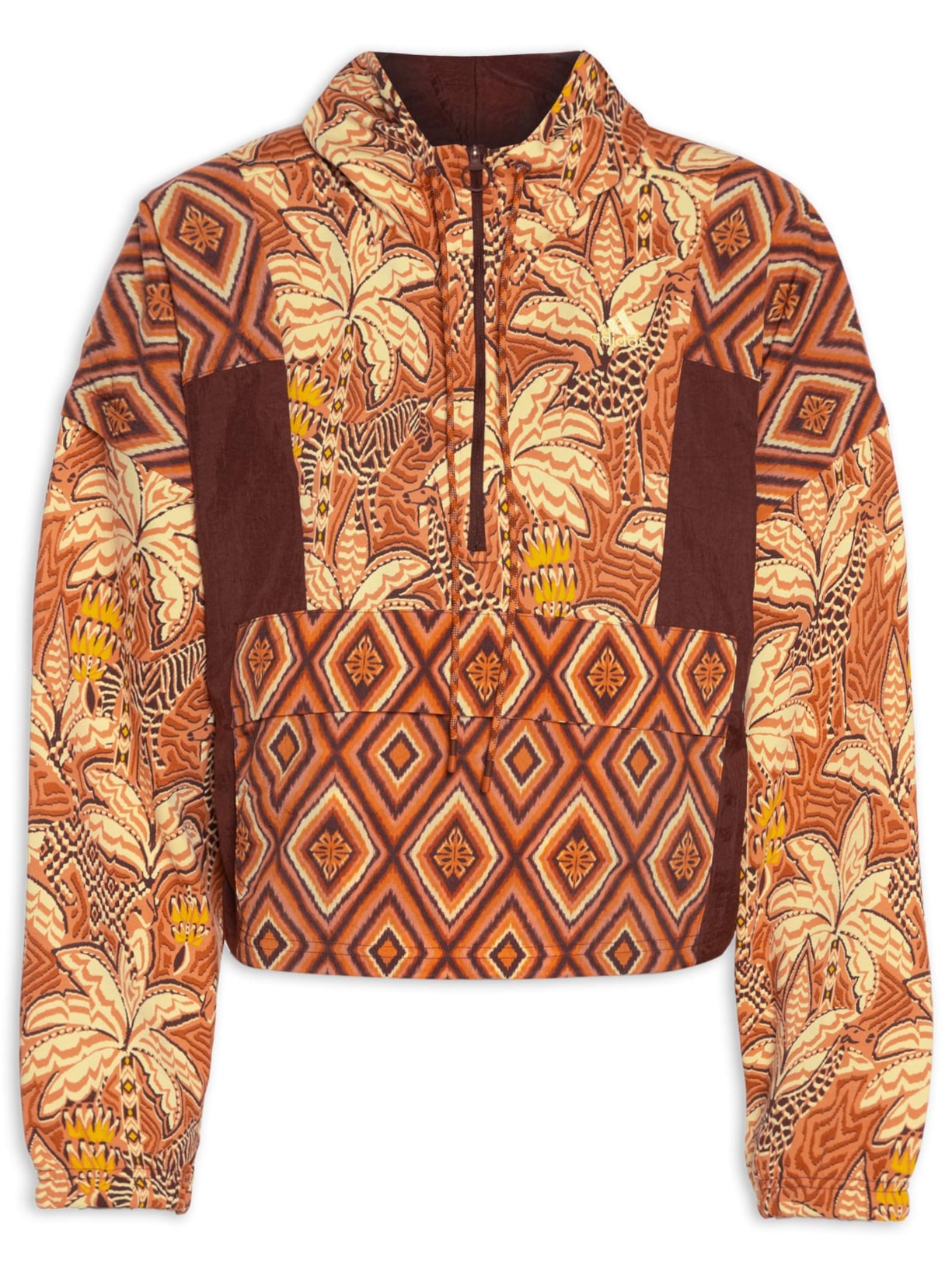 Jaqueta Feminina Estampada - Marrom