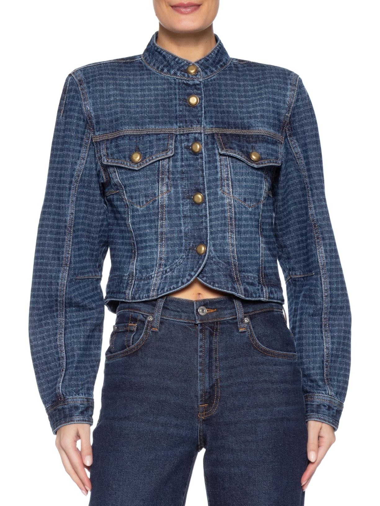 Jaqueta Feminina Eva Waffle Azul Bo.bô