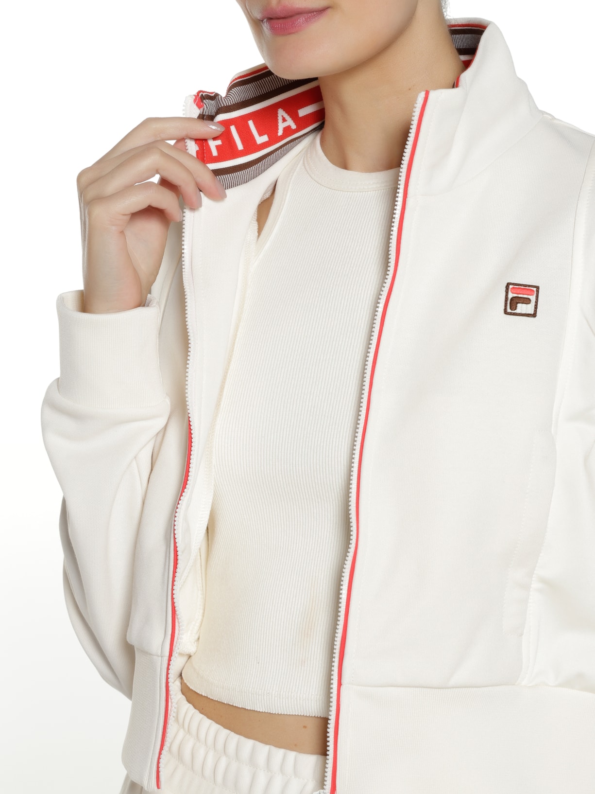 Jaqueta Feminina Everleigh Track Fila Off White