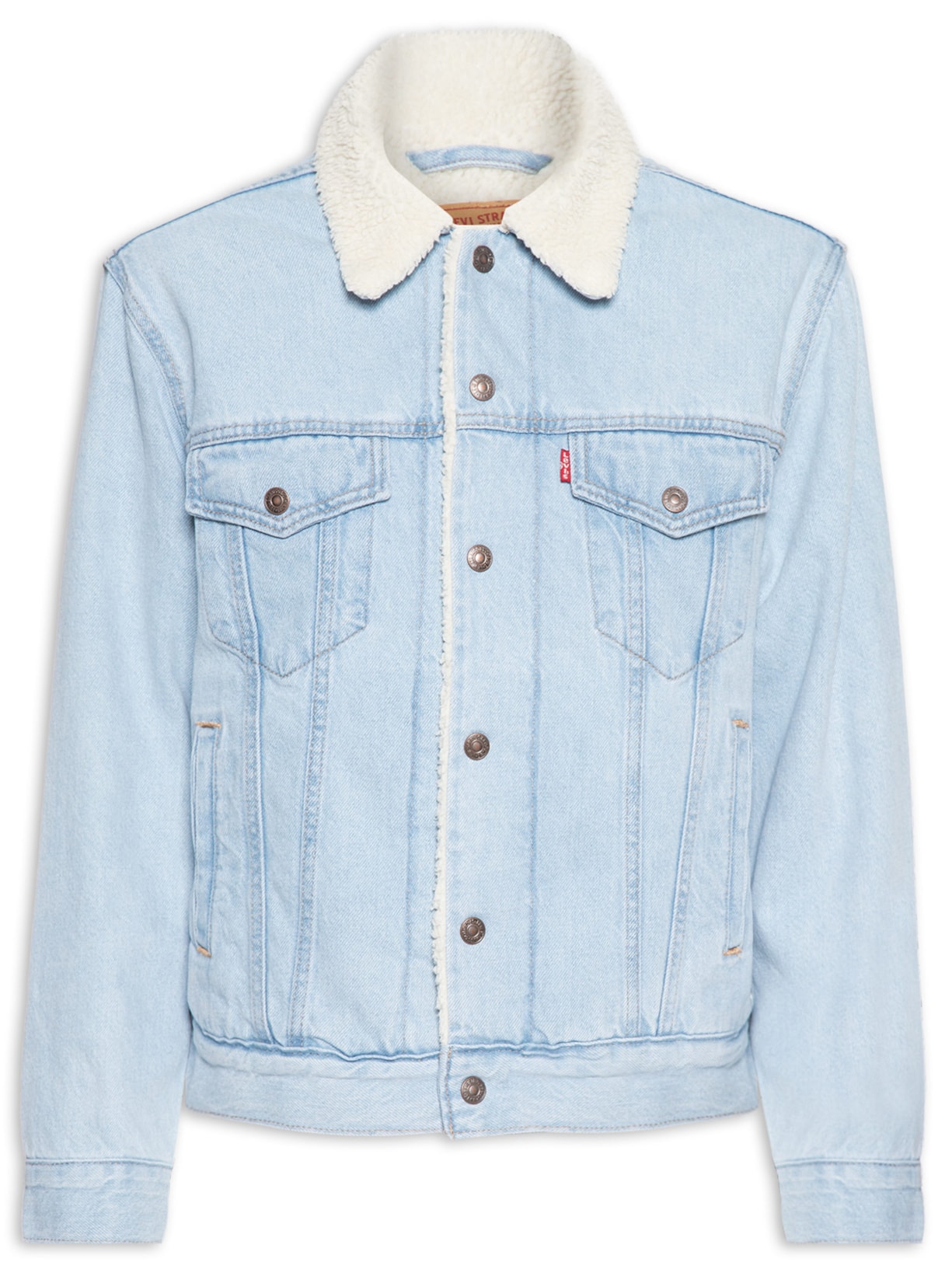 Jaqueta Feminina EX-BF Sherpa Trucker - Azul