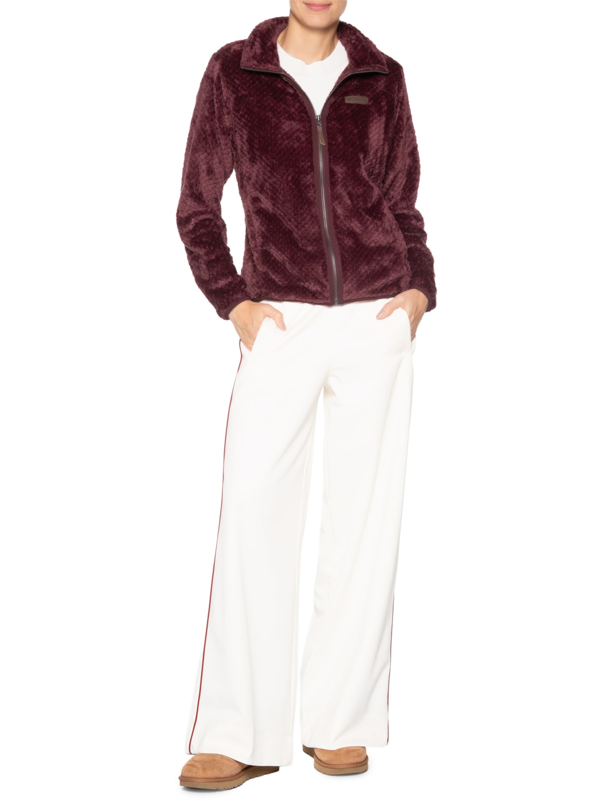 Jaqueta Feminina Fire Side II Sherpa Fz Vermelho Columbia