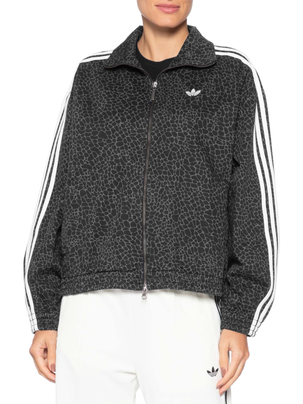 Jaqueta Feminina Firebird Oversized Denim Preto Adidas Originals