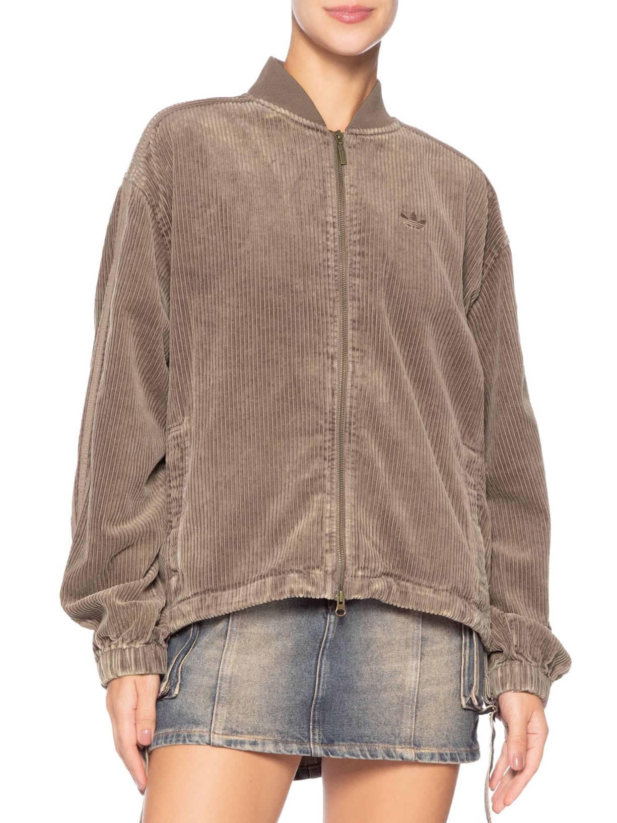 Jaqueta Feminina Firebird Oversized Marrom Adidas Originals