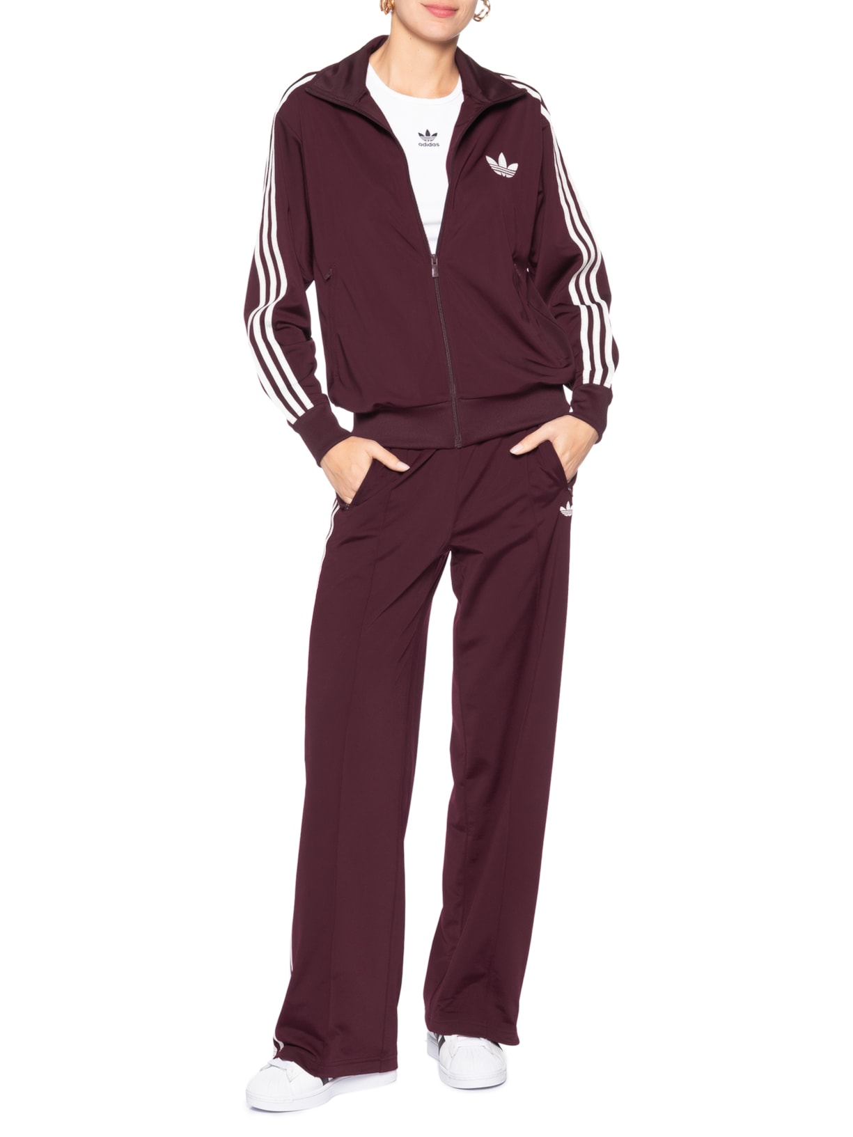 Jaqueta Feminina Firebird Tracktop Vermelho Adidas Originals