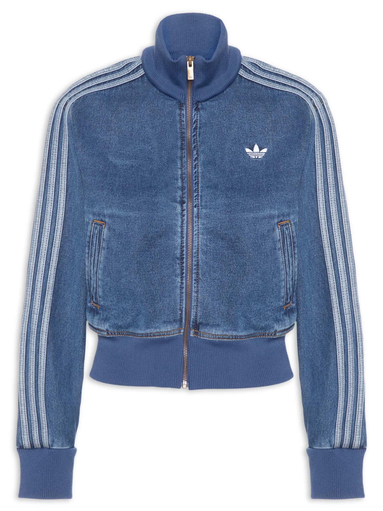 Jaqueta Feminina Firebird TT Denim Azul Adidas Originals