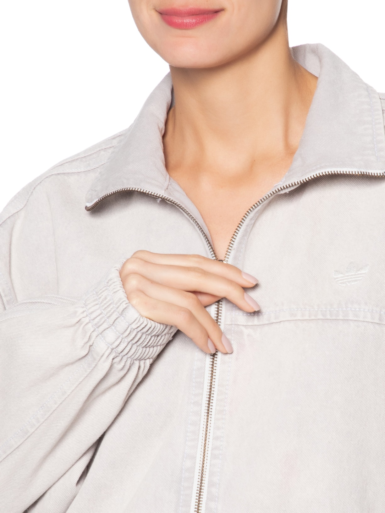 Jaqueta Feminina Firebird TT Denim Cinza Adidas Originals