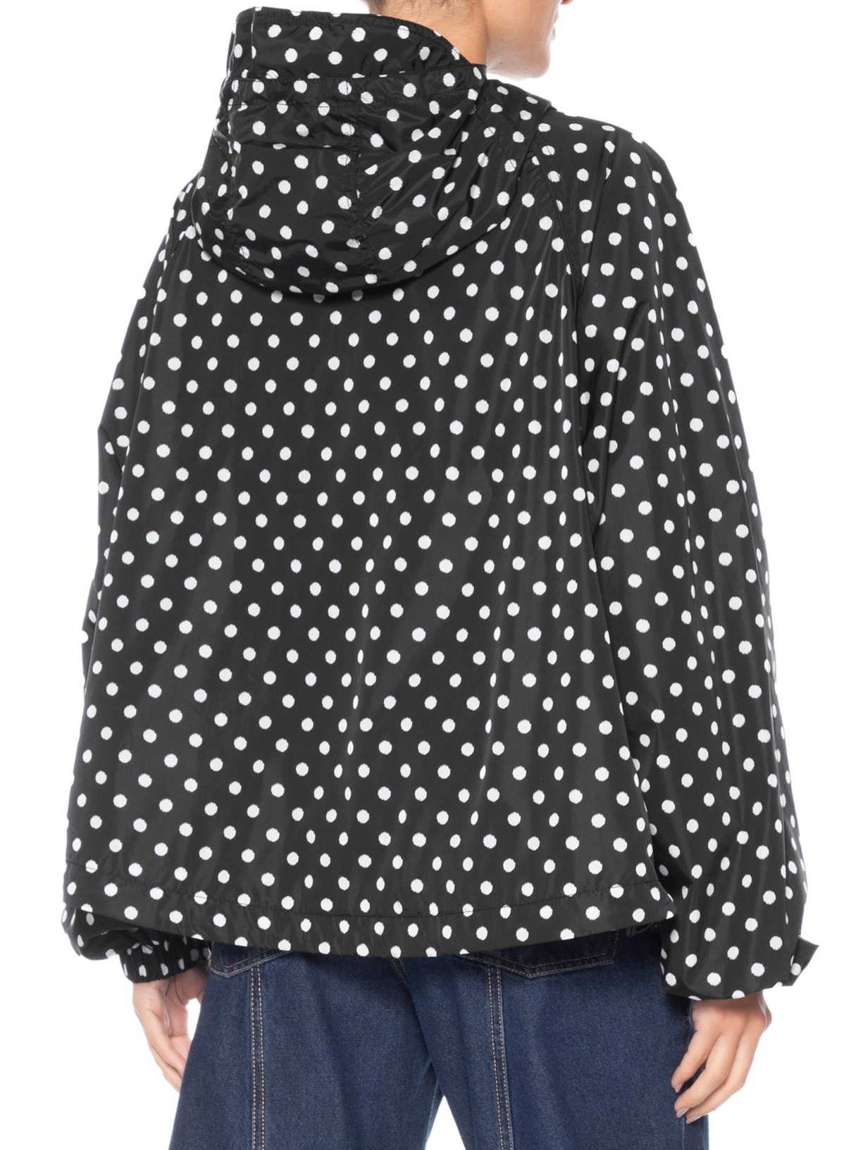 Jaqueta Feminina Flyweight Nylon Printed Preto Ganni