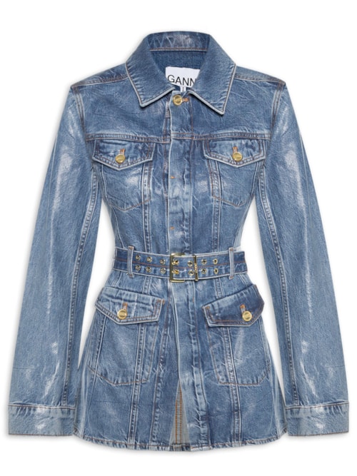 Jaqueta Feminina Foil Denim - Azul