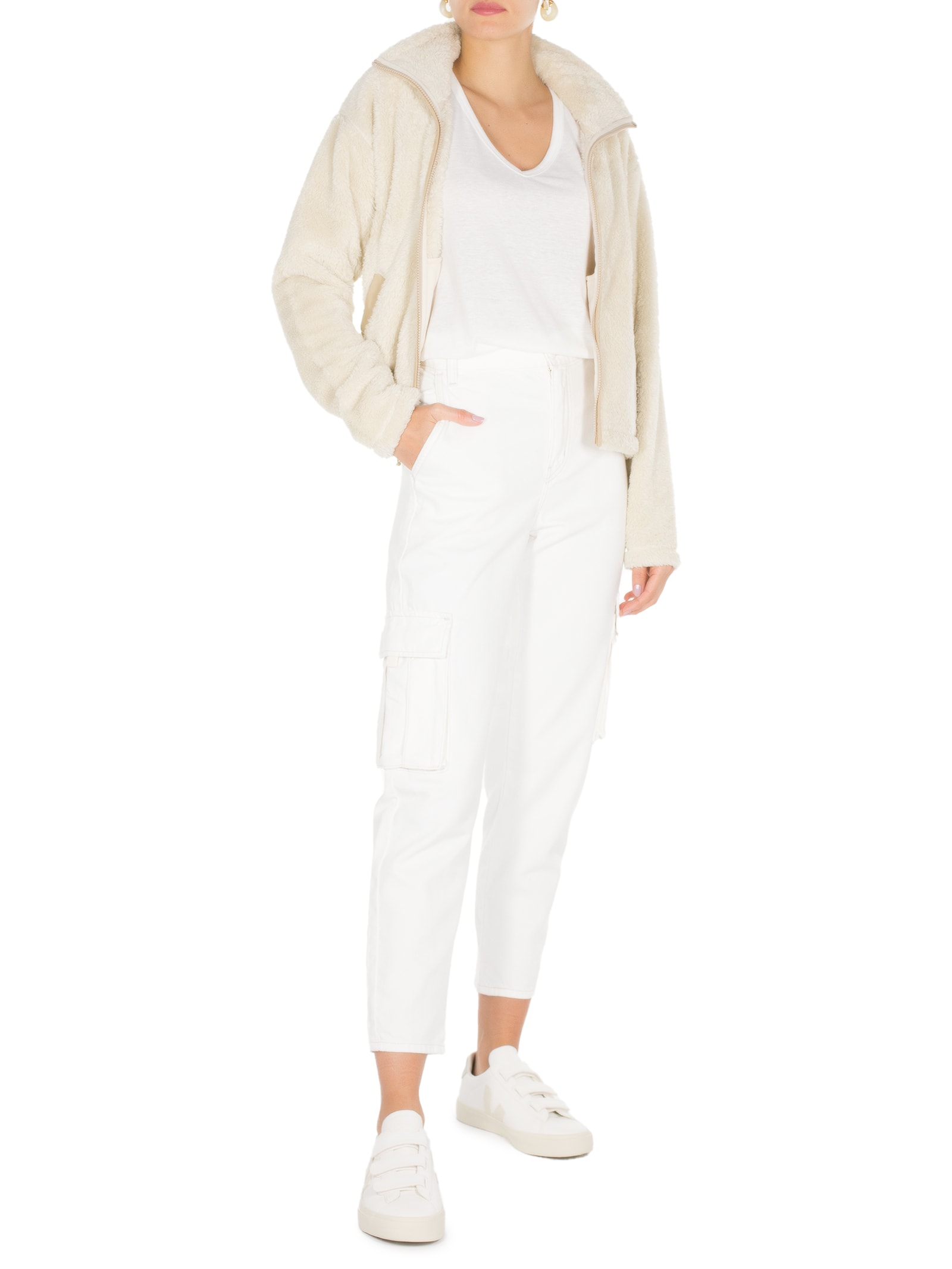 Jaqueta Feminina Furry Fleece 2.0 - The North Face - Off White