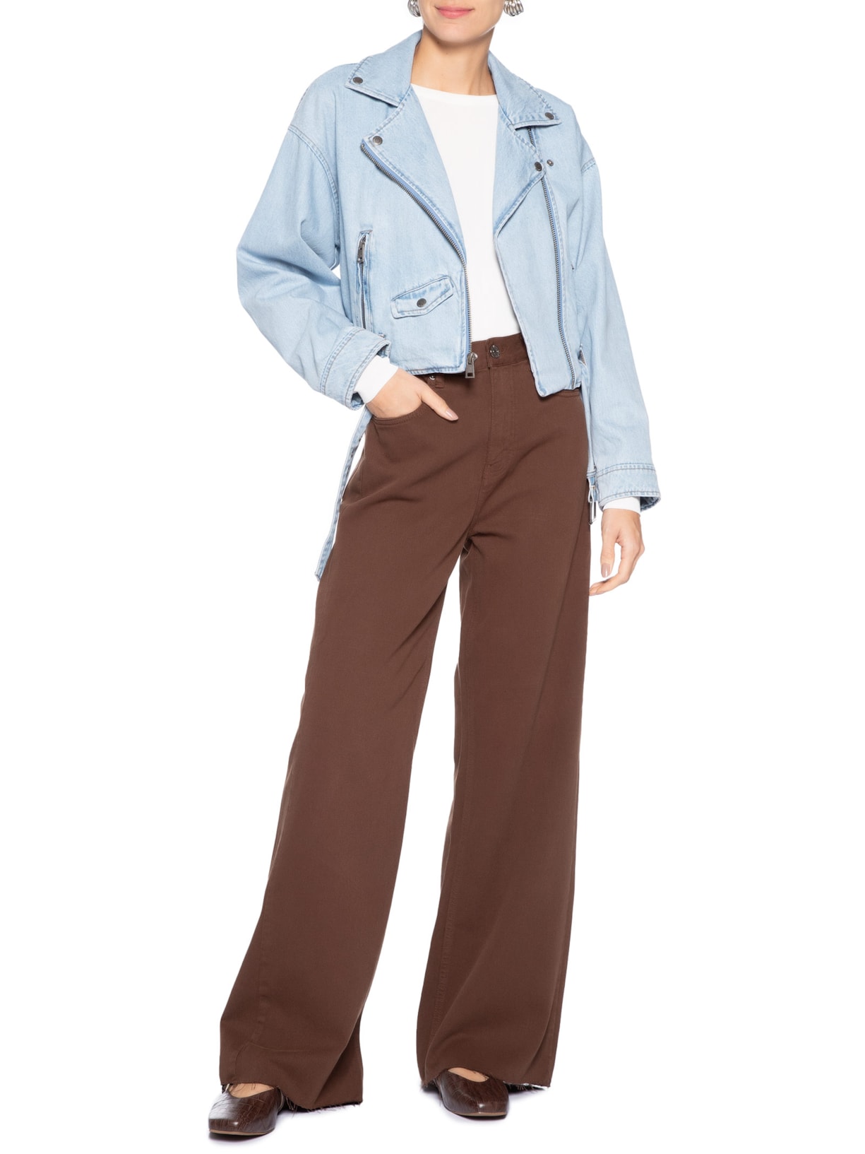 Jaqueta Feminina GIII Moto Denim Bubble Azul Levi's