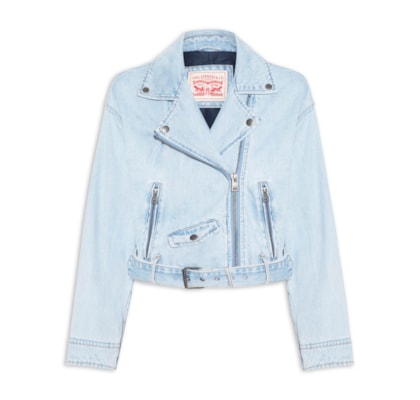 Jaqueta Feminina GIII Moto Denim Bubble - Azul