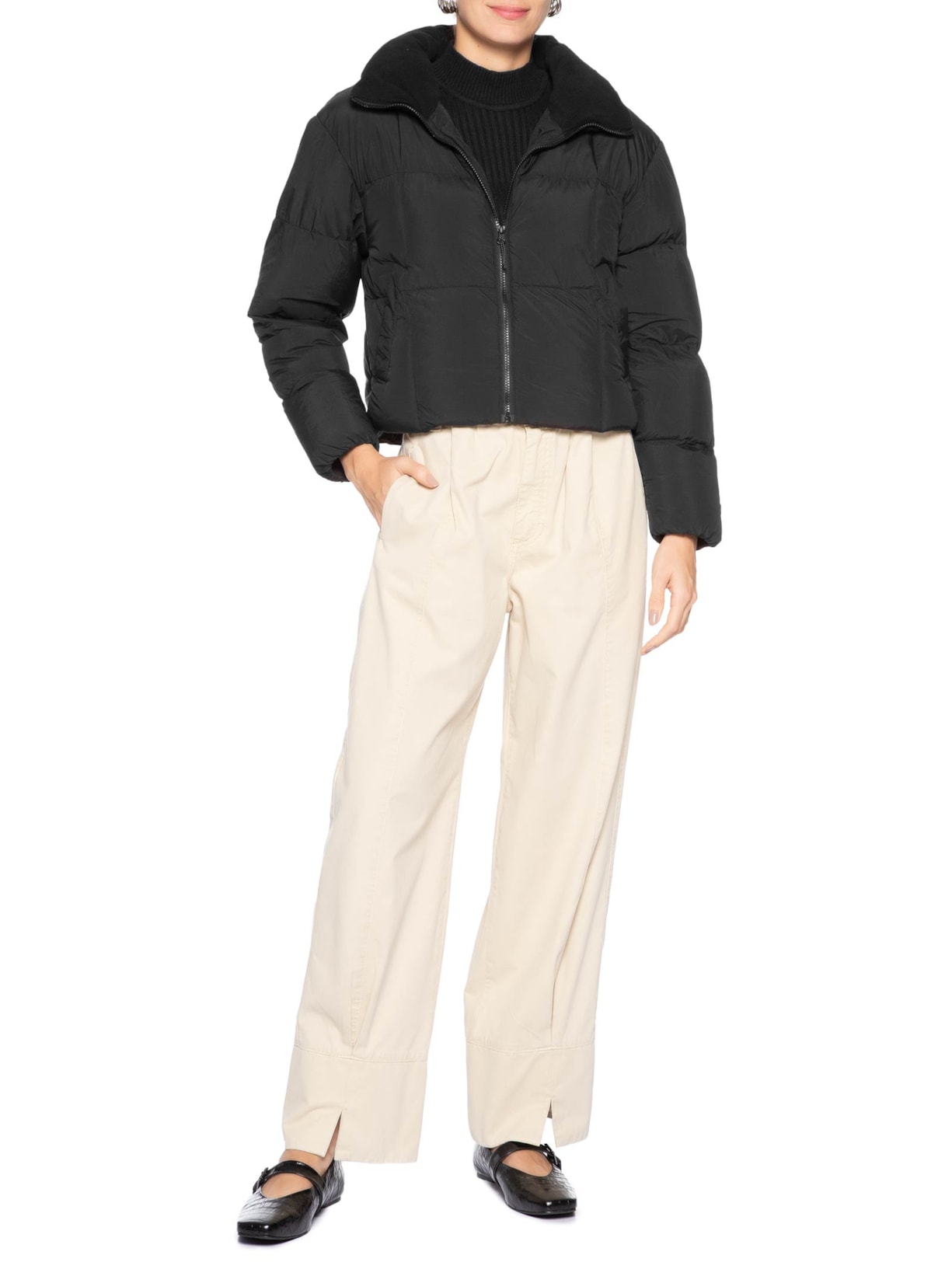 Jaqueta Feminina GIII Packable Quilted Puffer Preto Levi's