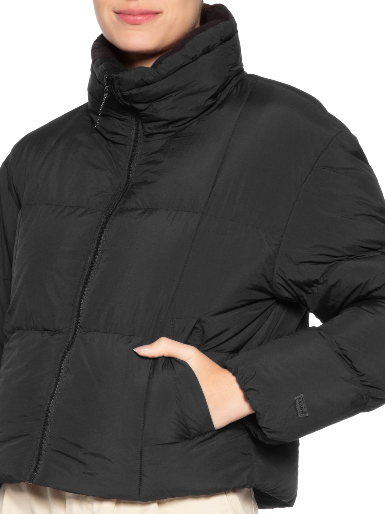 Jaqueta Feminina GIII Packable Quilted Puffer Preto Levi's