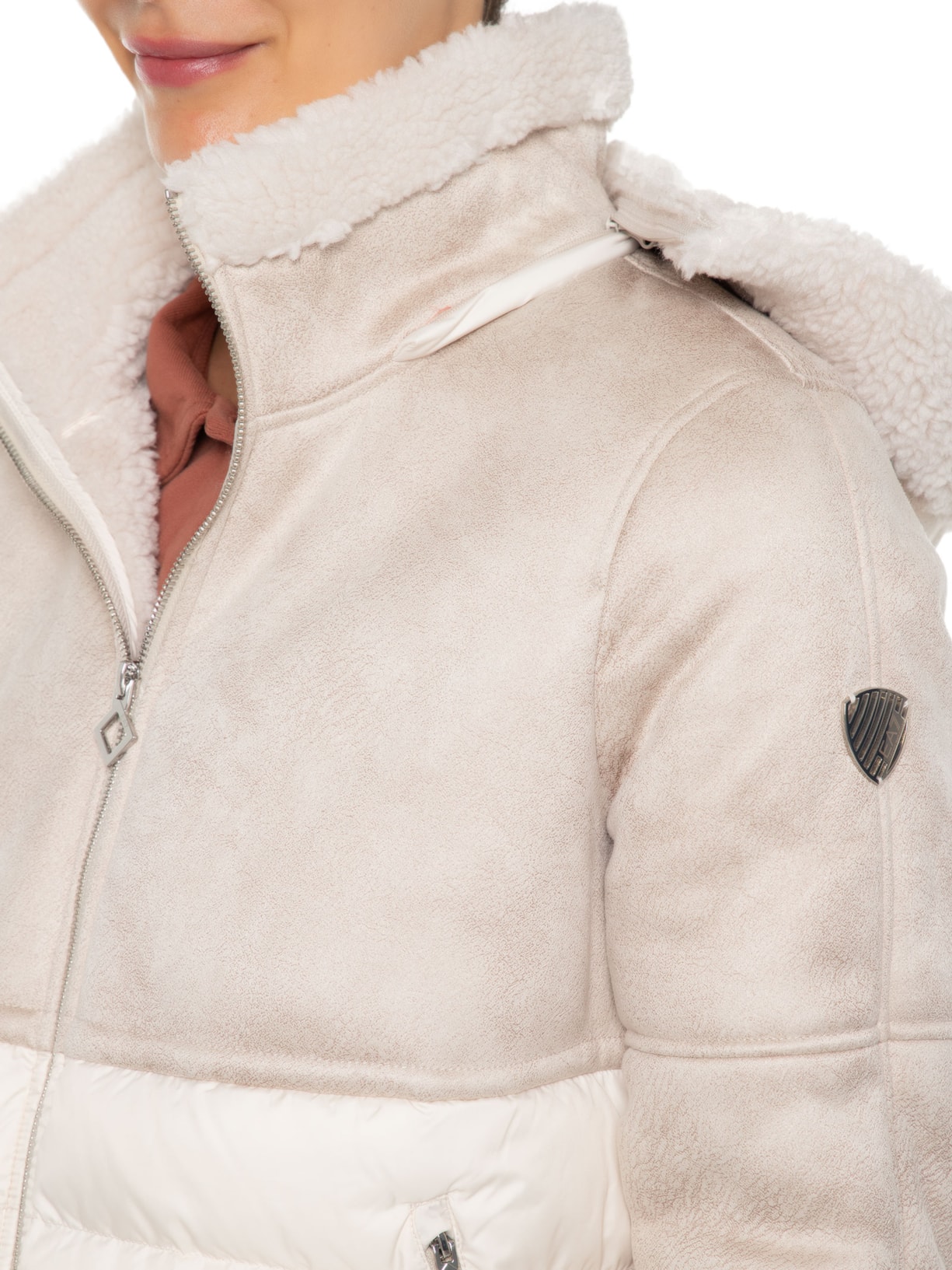 Jaqueta Feminina Giubbotto Bege Ea7 Emporio Armani