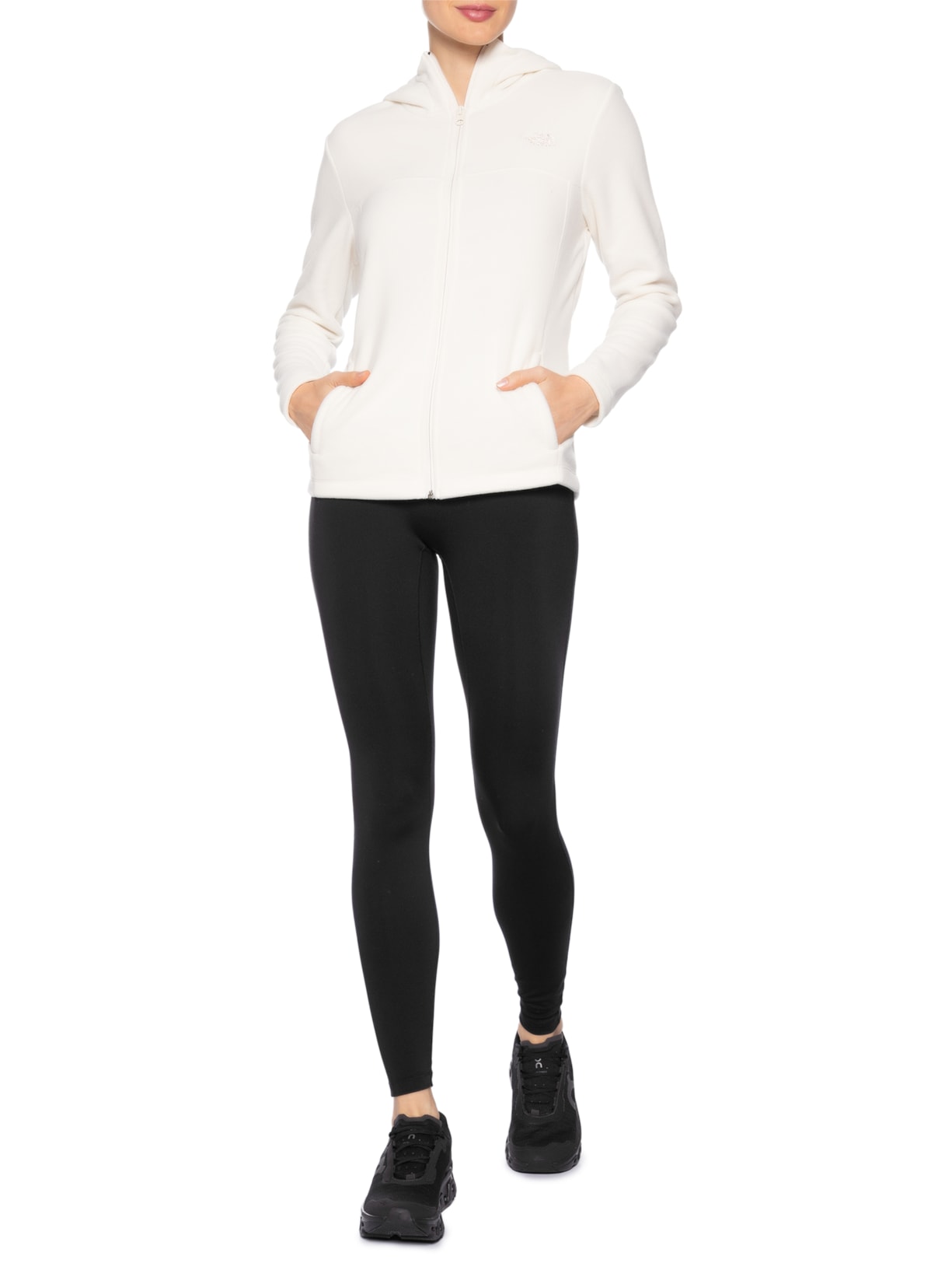 Jaqueta Feminina Glacier Full Zip Hoodie Branco The North Face